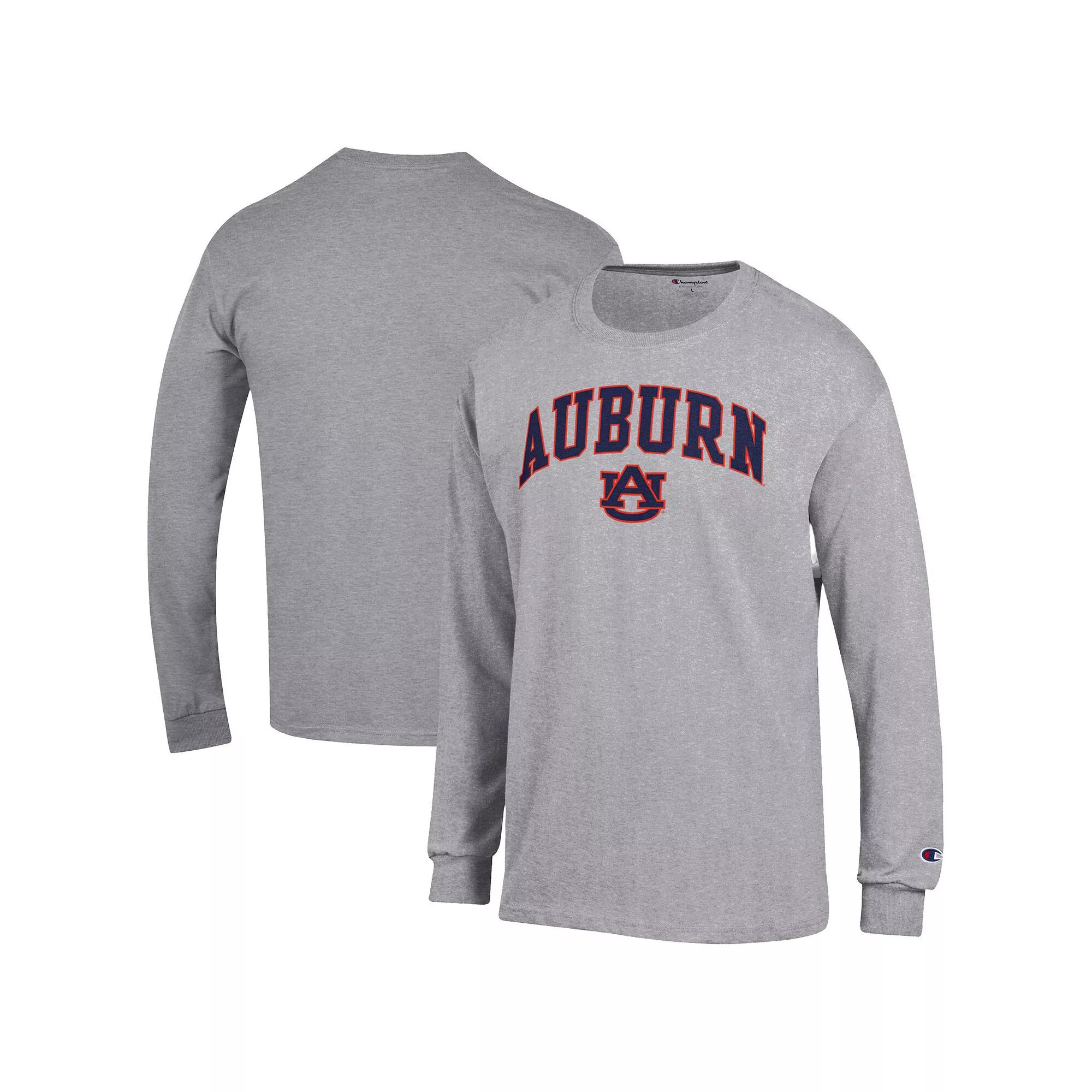 Men's Champion  Heather Gray Ohio State Buckeyes Basic Arch Long Sleeve T-Shirt, Size: Small, Grey Product Image