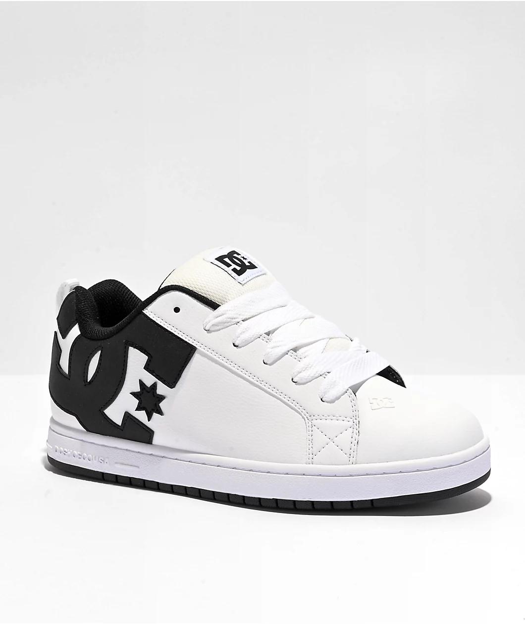 DC Court Graffik White & Black Skate Shoes Product Image