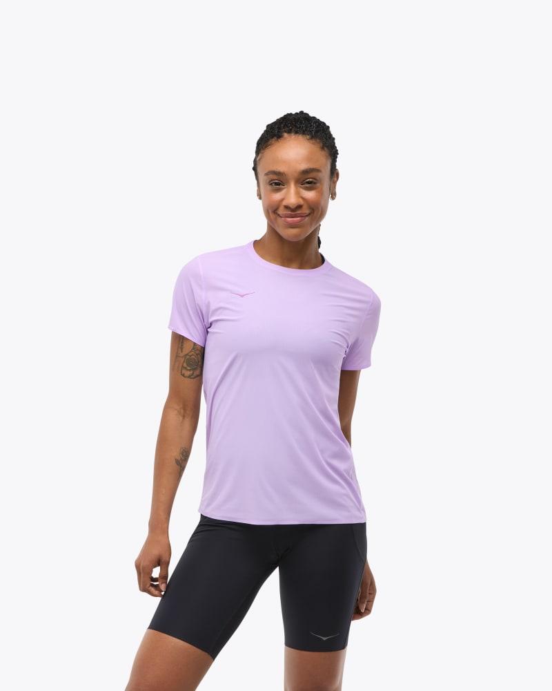 HOKA Womens Airolite Run Short Sleeve Shirt Product Image
