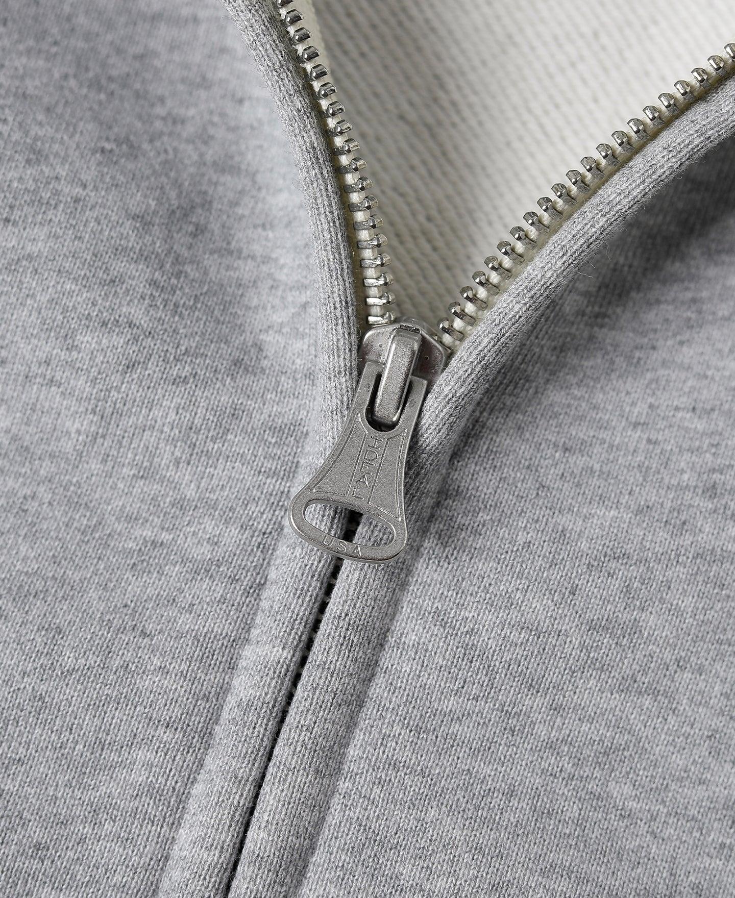 17.5 oz Terry Cloth Full-Zip Hoodie - Gray Product Image