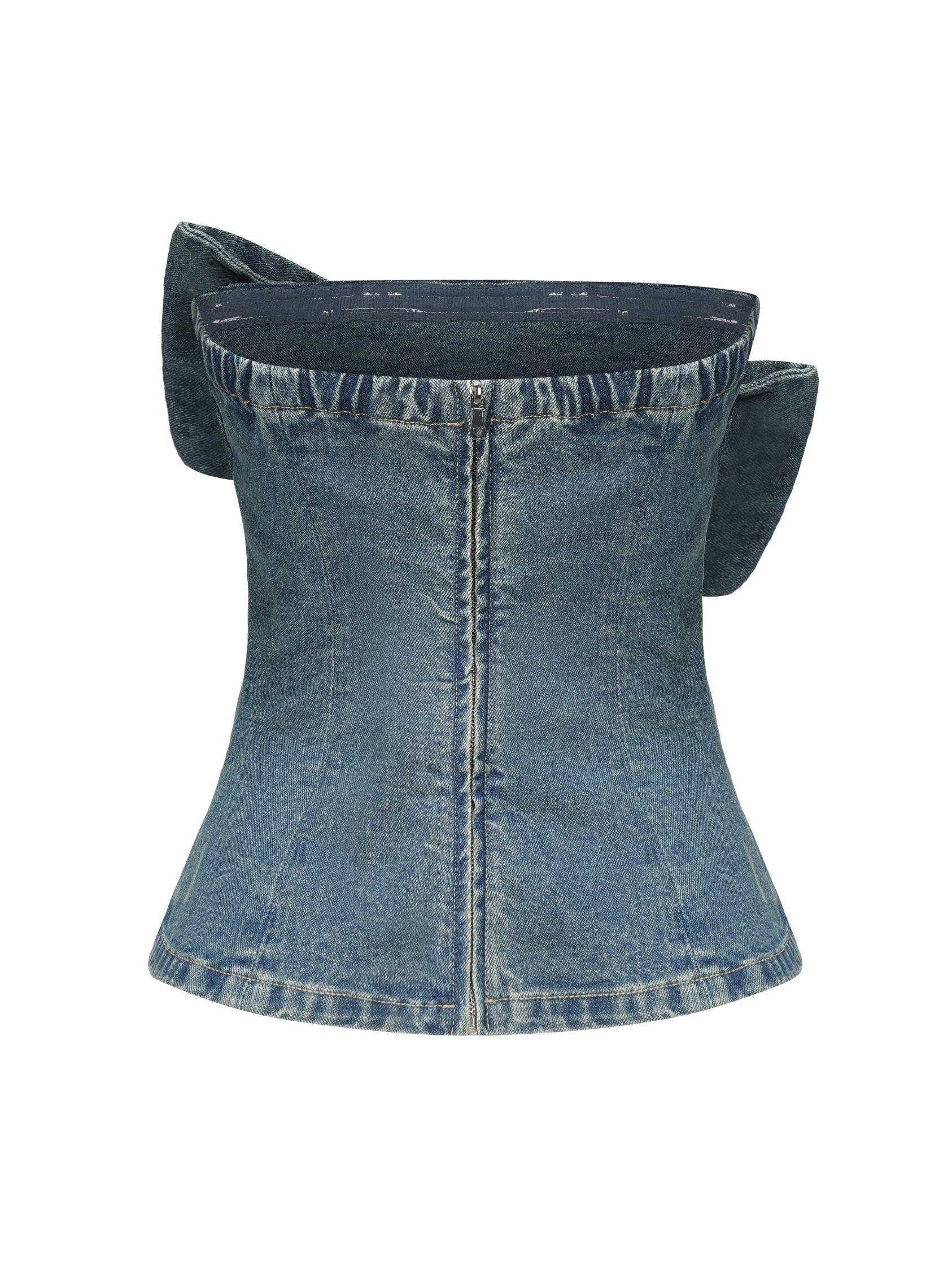 Kate Denim Tube Top (Final Sale) Product Image