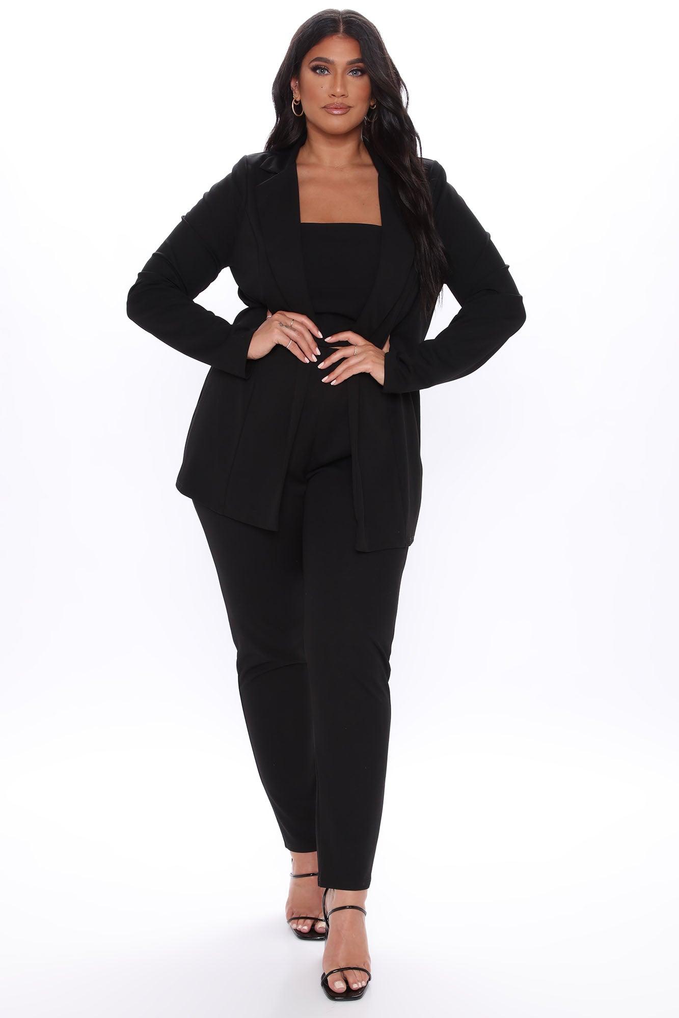 Morning Meeting Blazer Set - Black Product Image