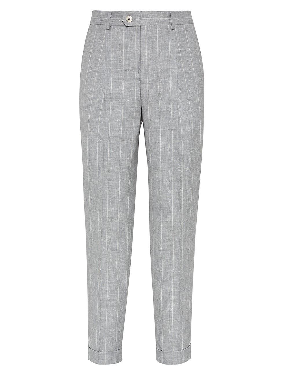 Mens Fresco Leisure Fit Trousers with Pleats Product Image