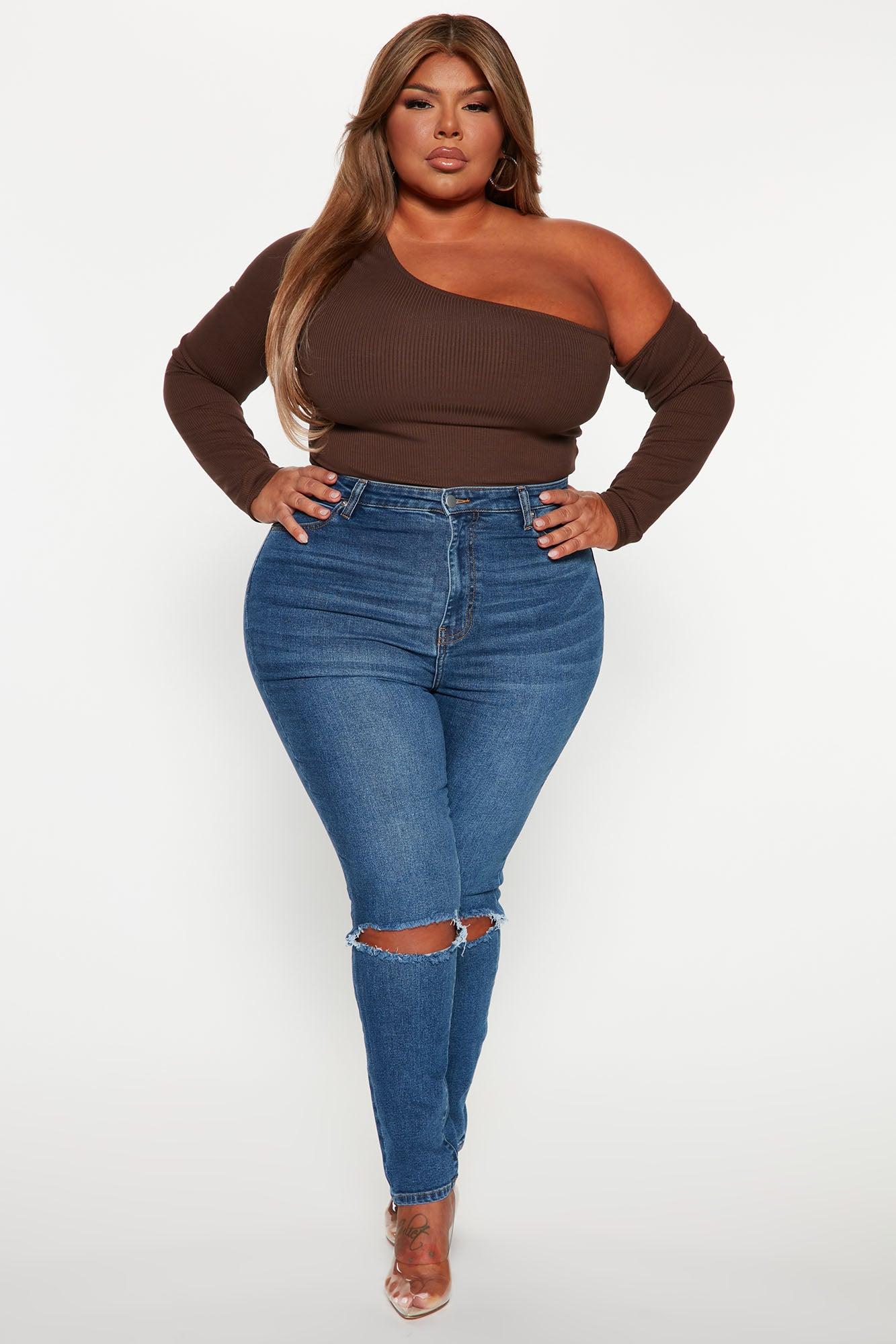 Lots Of Love Ripped Skinny Jeans - Dark Wash Product Image