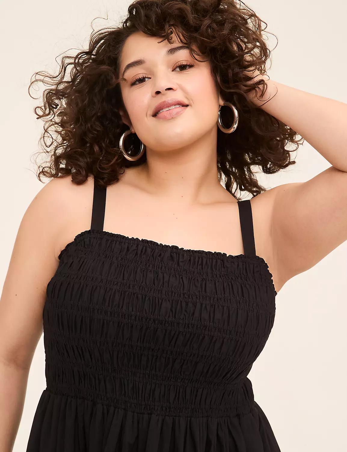 Shirred-Bodice Square-Neck Maxi Dress Product Image