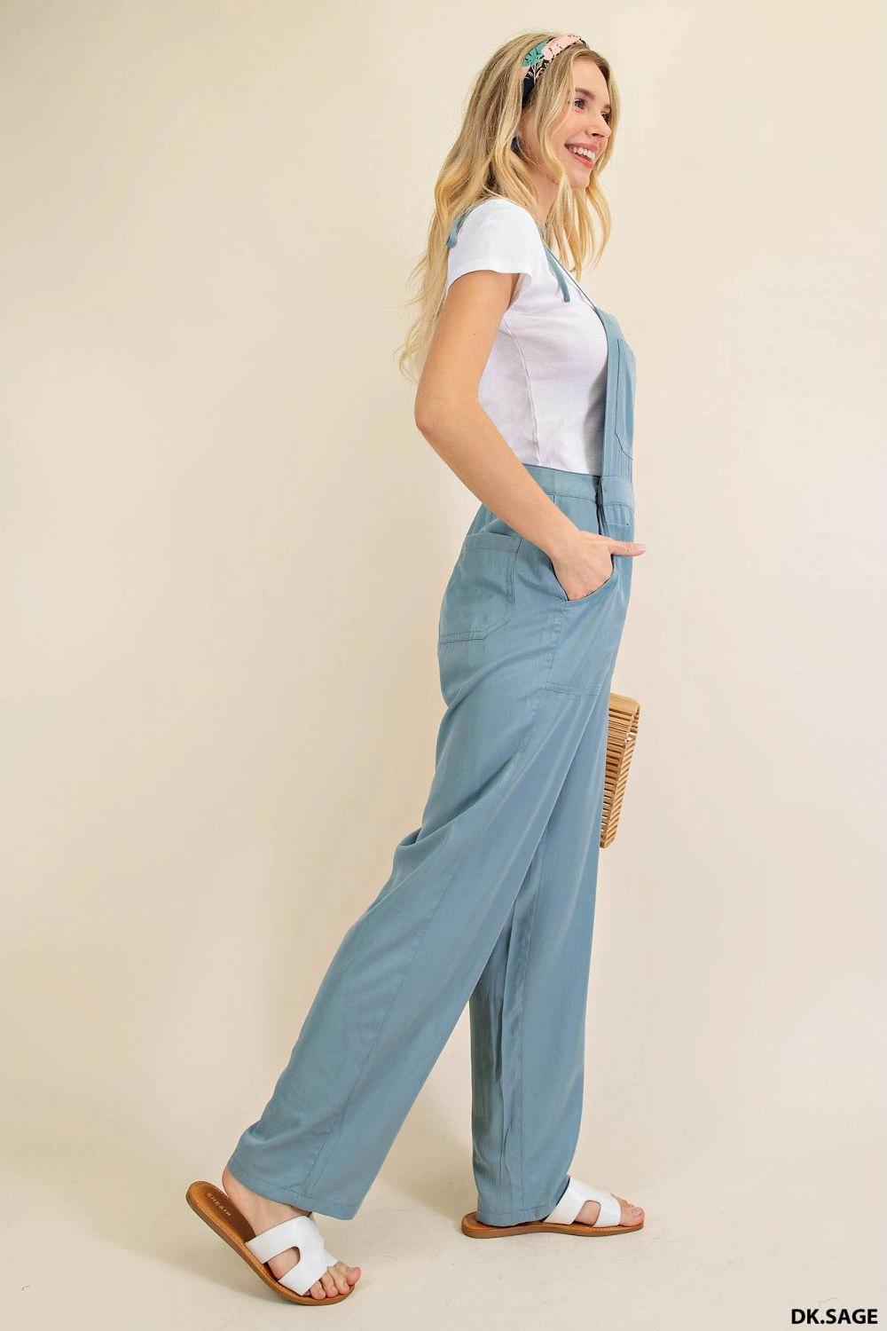Sage Pockets Overalls Jumpsuit Product Image