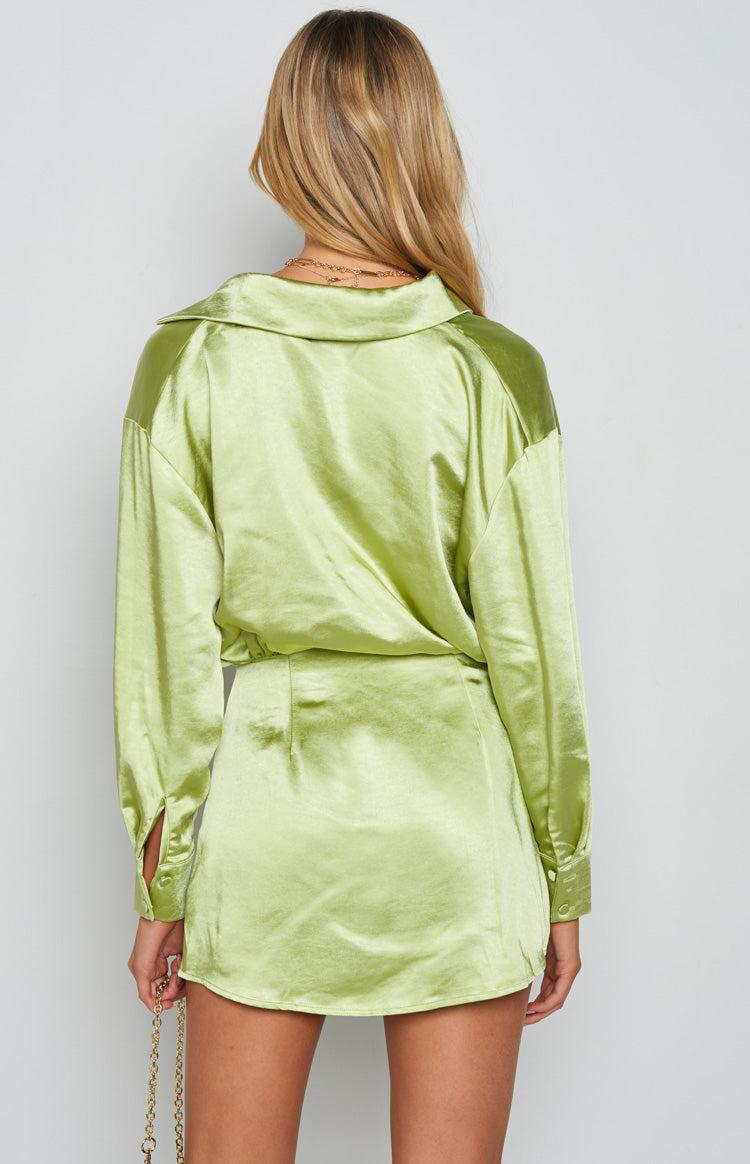 Deeper Water Mini Dress Green Product Image