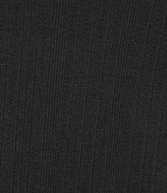 Democracy Plus Size Mix-Media Split V-Neck Cap Sleeve Shirttail Hem Knit Top Product Image