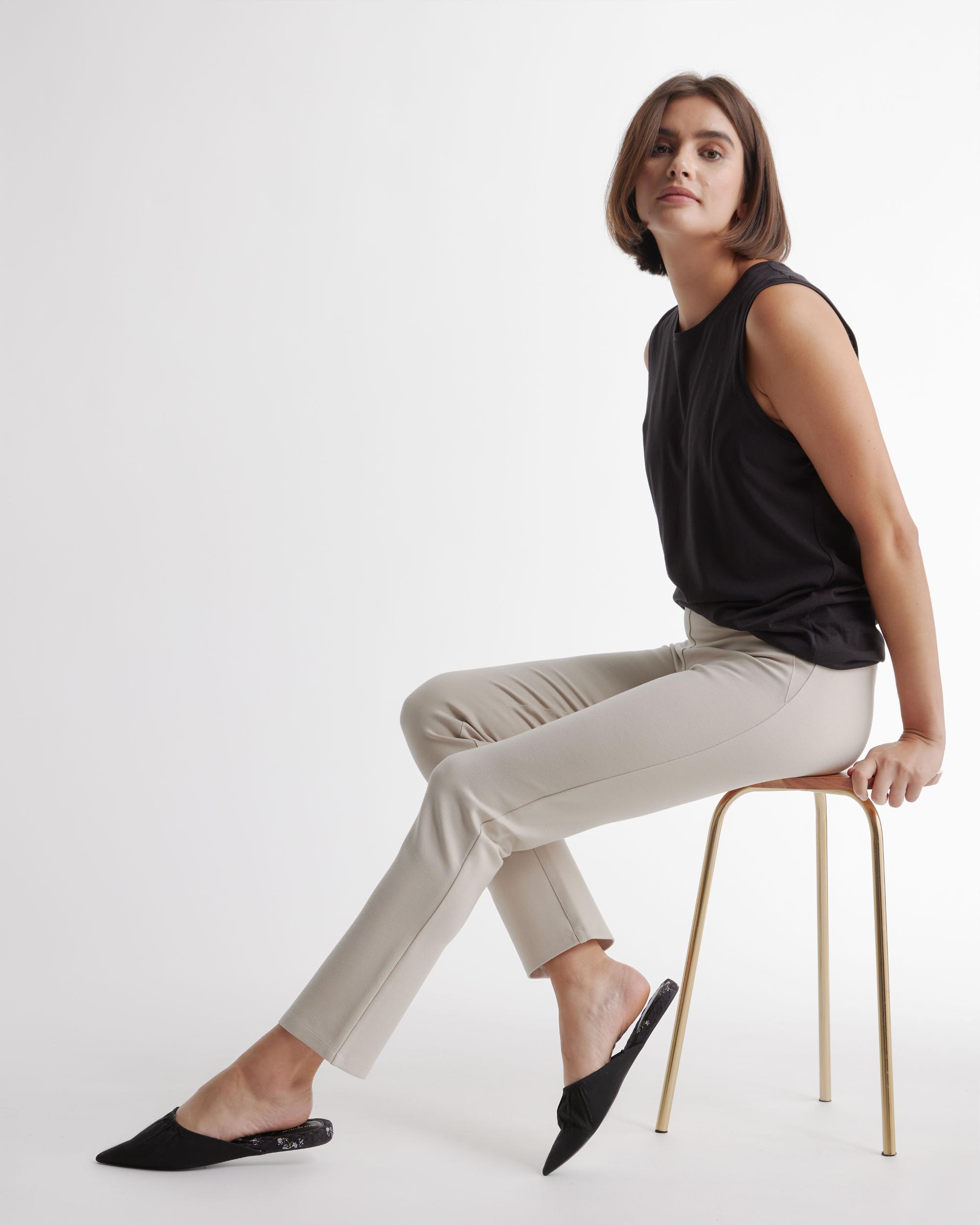 Quince | Women's Ultra-Stretch Ponte Straight Leg Pants Rayon Product Image