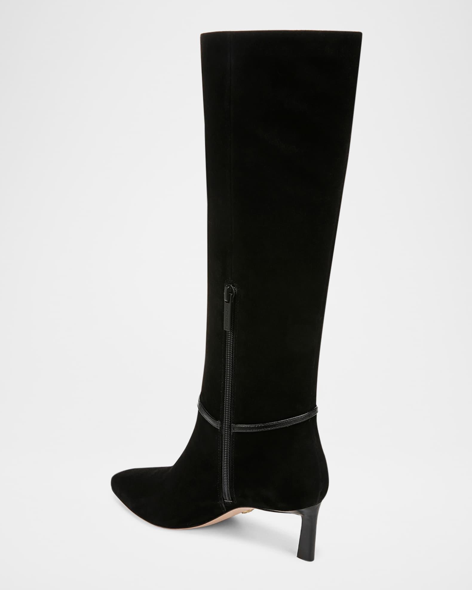 Kenzie Suede Harness Knee Boots Product Image