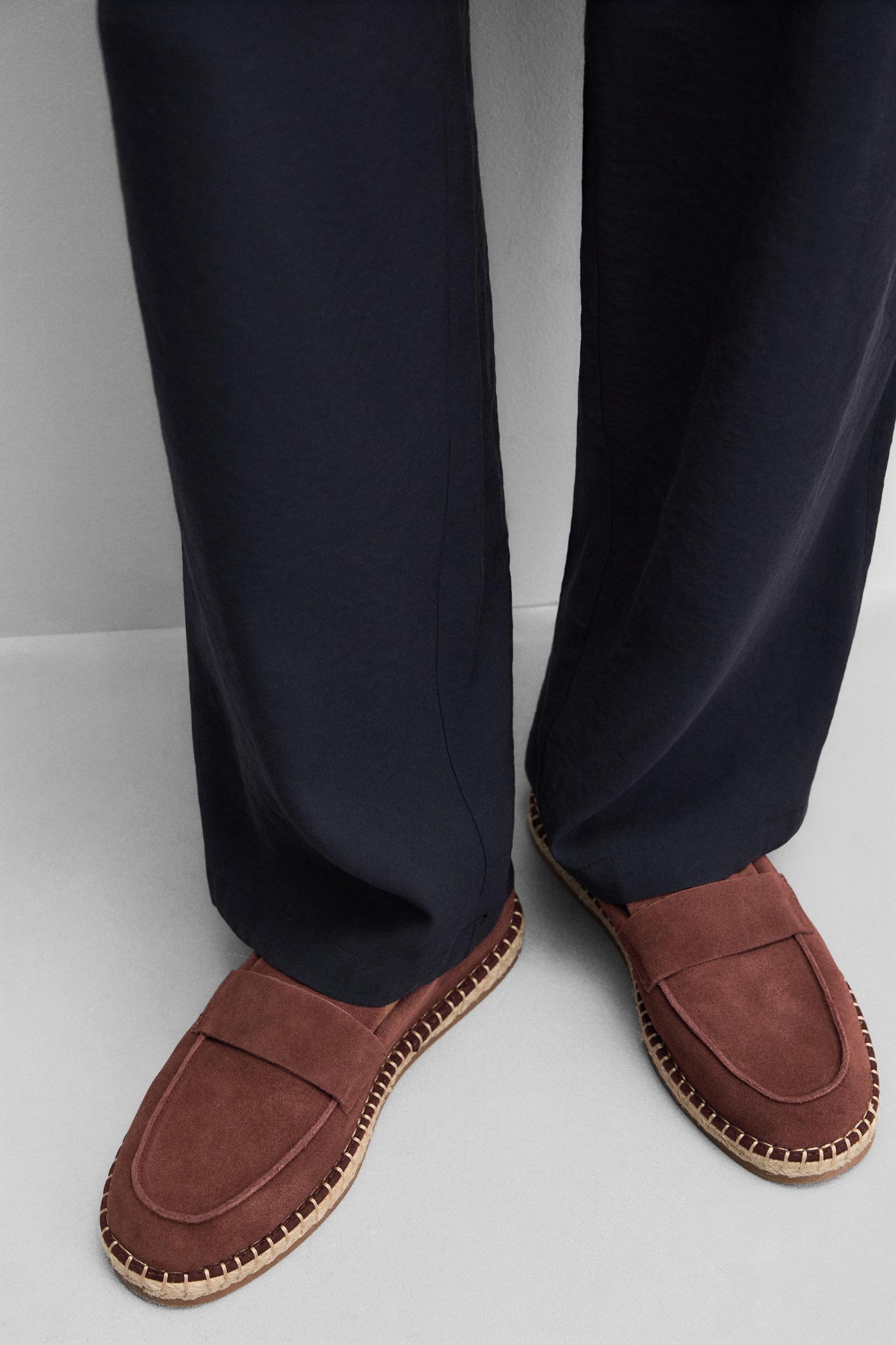 LEATHER MOCCASIN ESPADRILLES Product Image