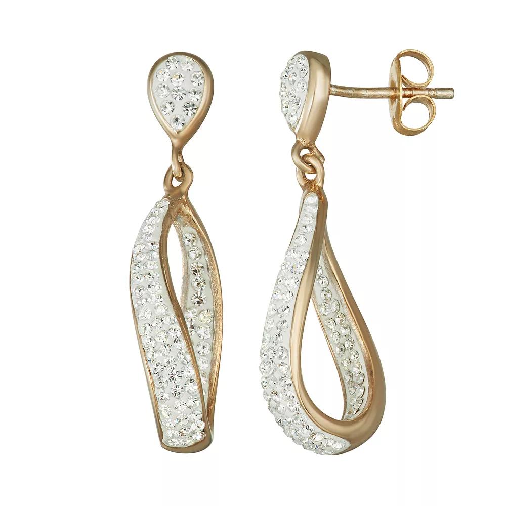 Chrystina Crystal Dangle Drop Earrings, Women's, Gold Tone Product Image