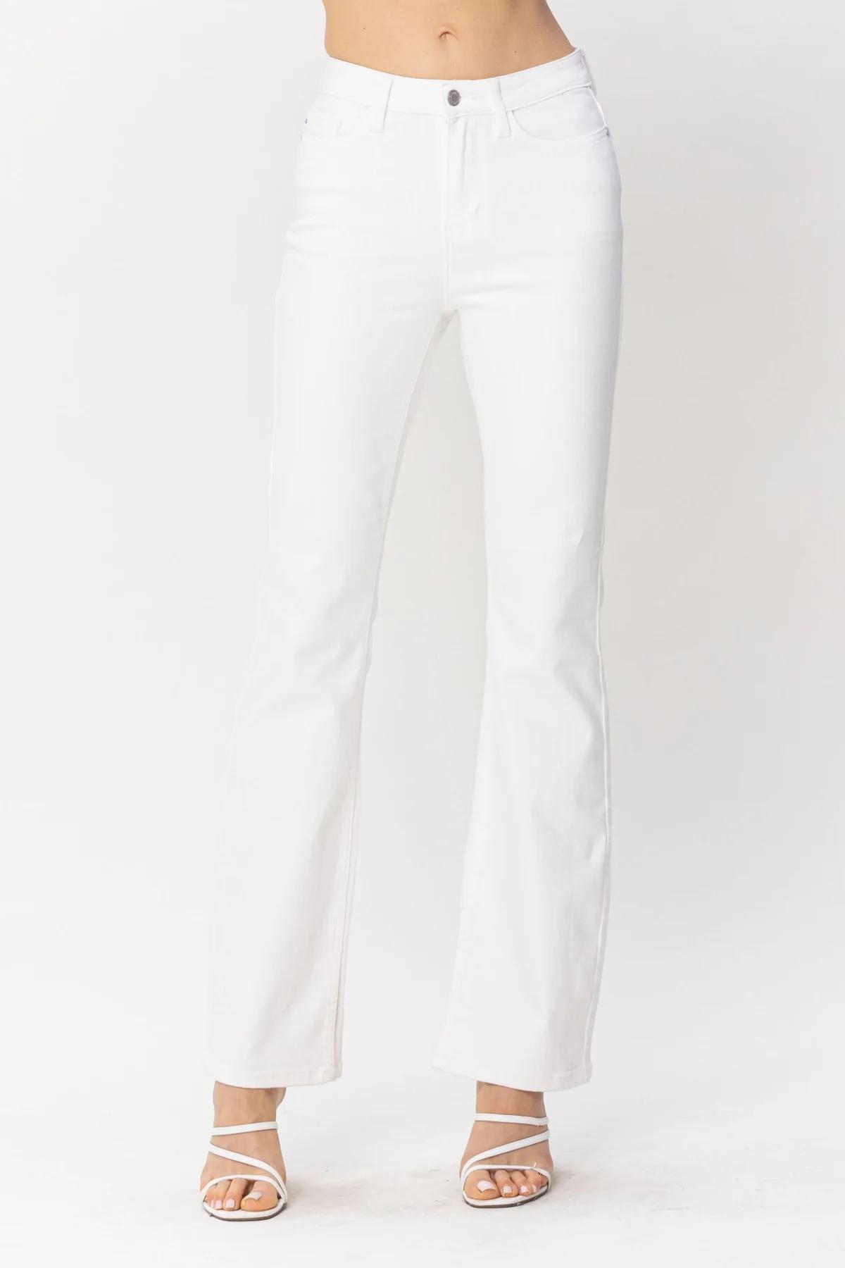 Judy Blue High Waist Side Slit Slim Boot Cut Jeans Product Image