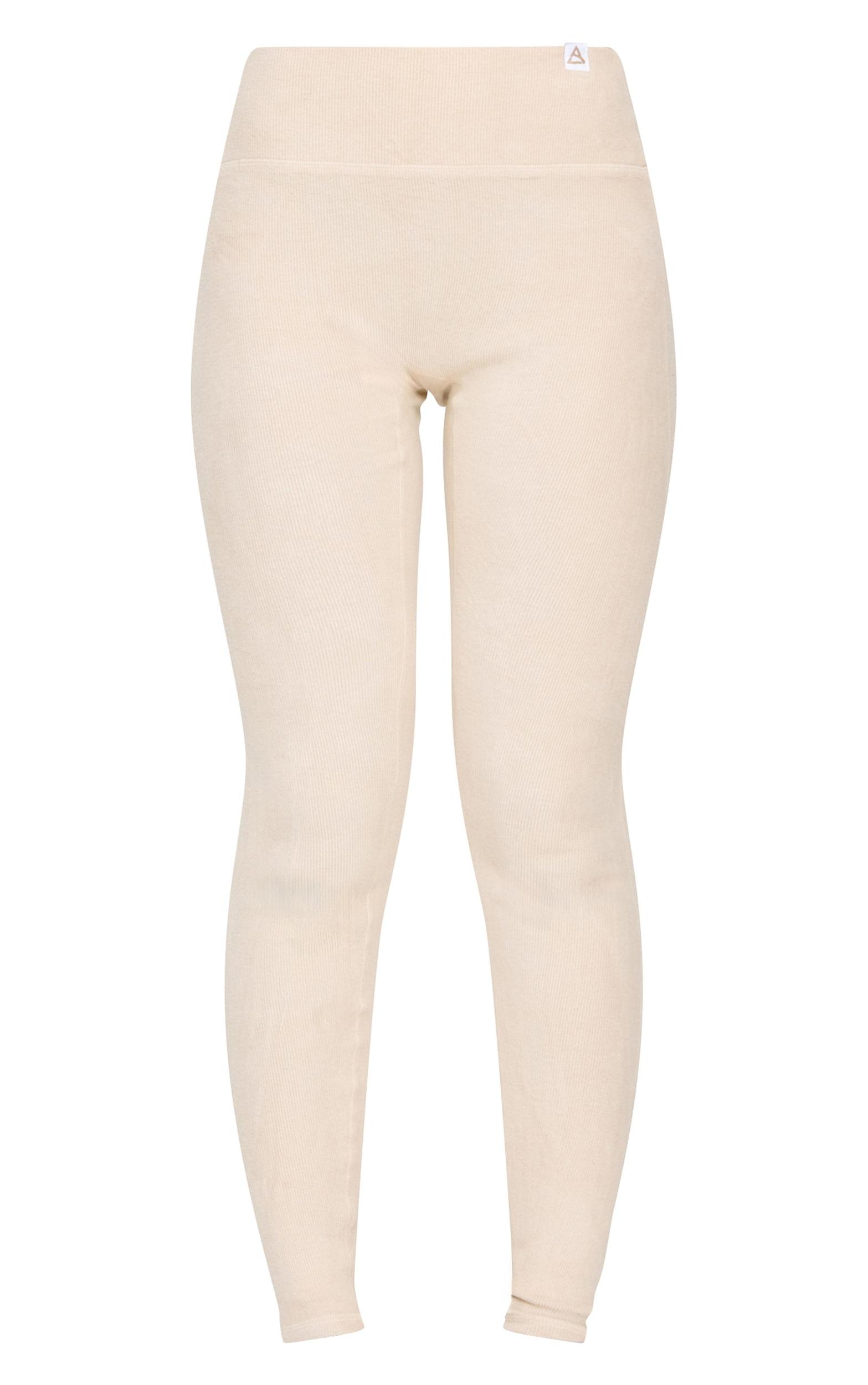Butter Yellow Brushed Rib Under Layer Leggings Product Image