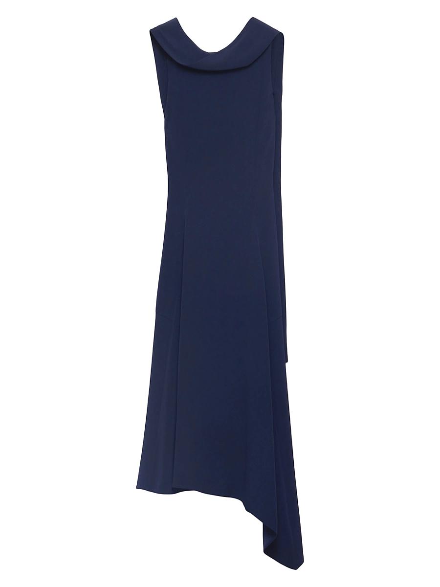 Womens Asymmetrical Satin Crepe Dress Product Image