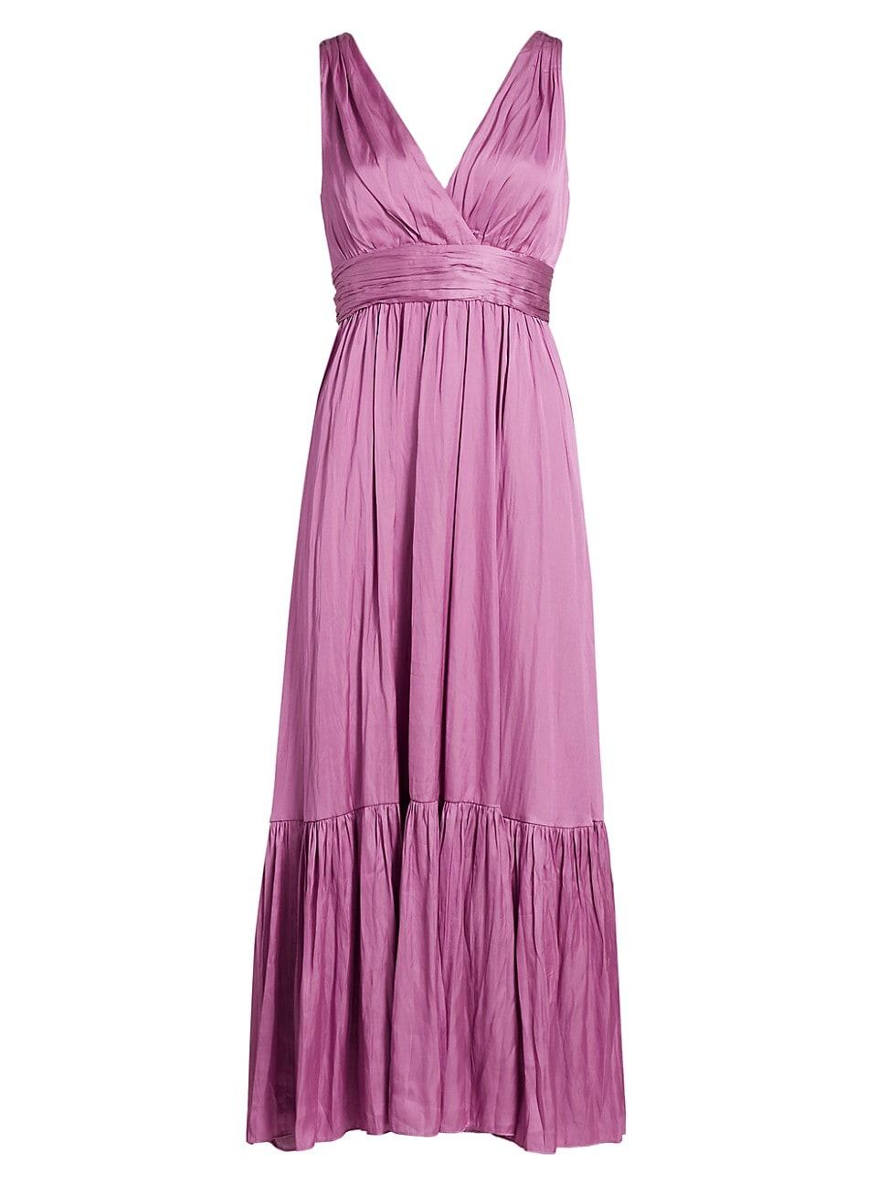 Womens Ashton Satin Midi-Dress Product Image