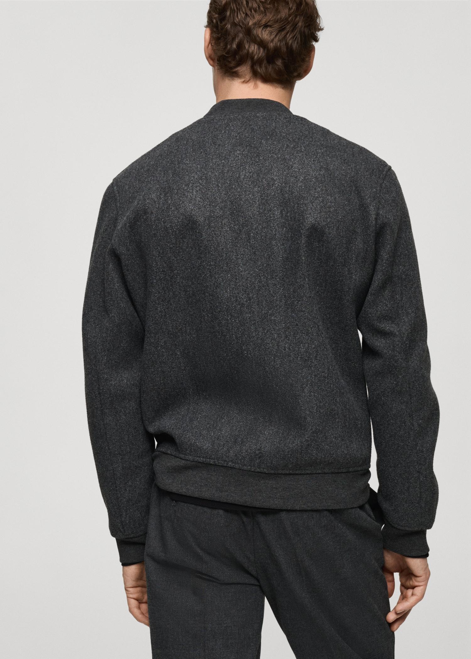 Regular-fit flannel bomber jacket - Men | MANGO USA Product Image