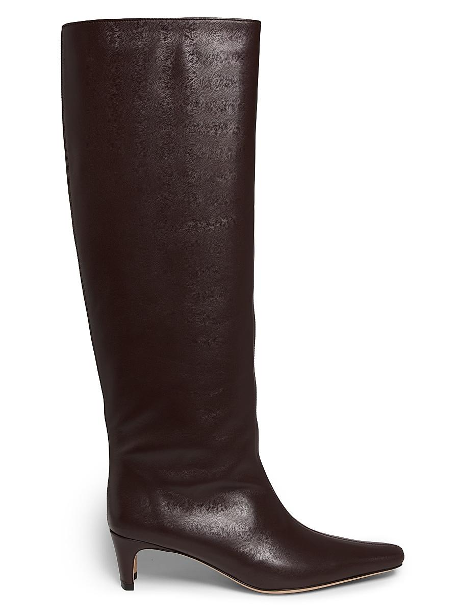 Womens Wally Leather Knee-High Boots Product Image