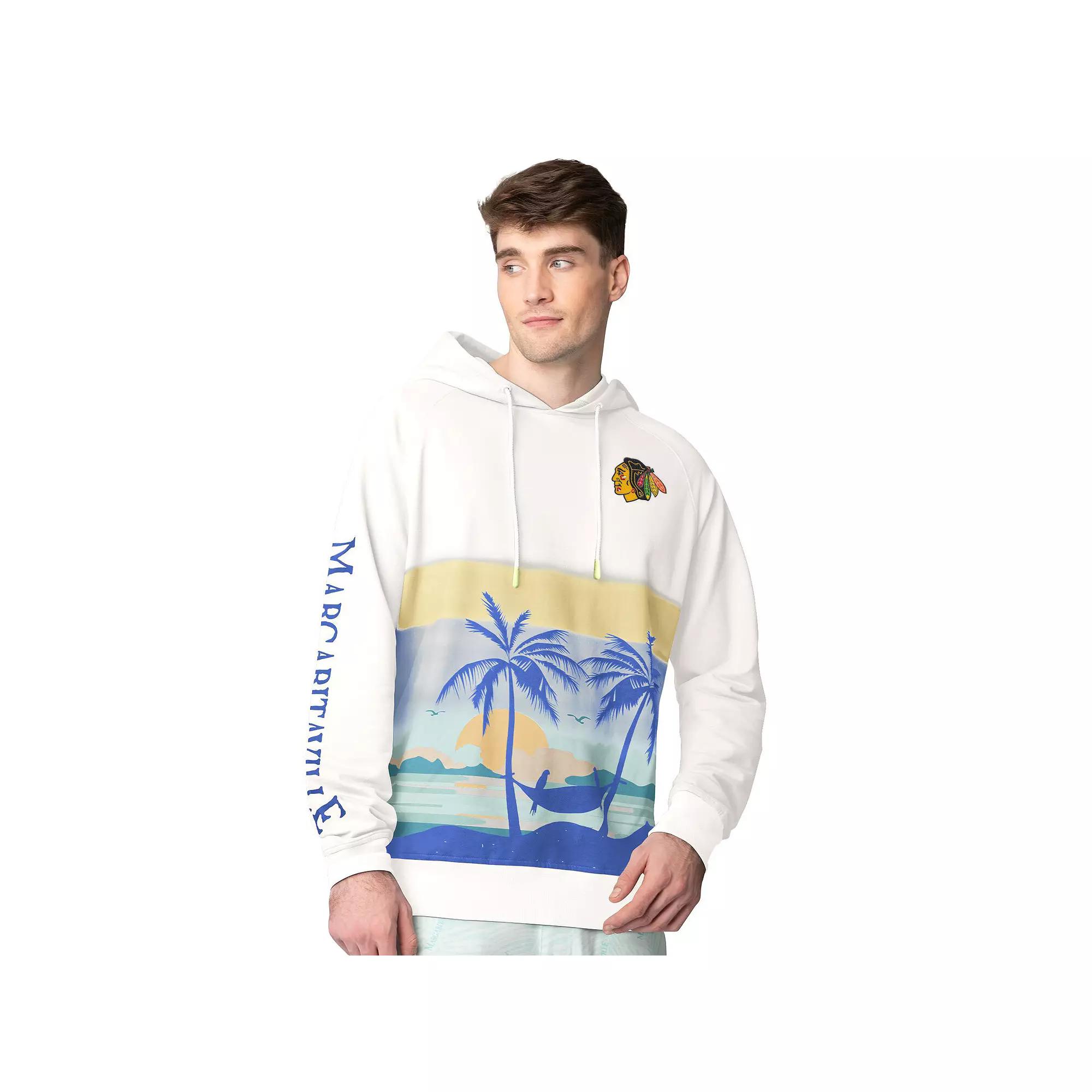 Men's Margaritaville Cream Chicago Blackhawks Island Dream Peached Pullover Hoodie,  Product Image