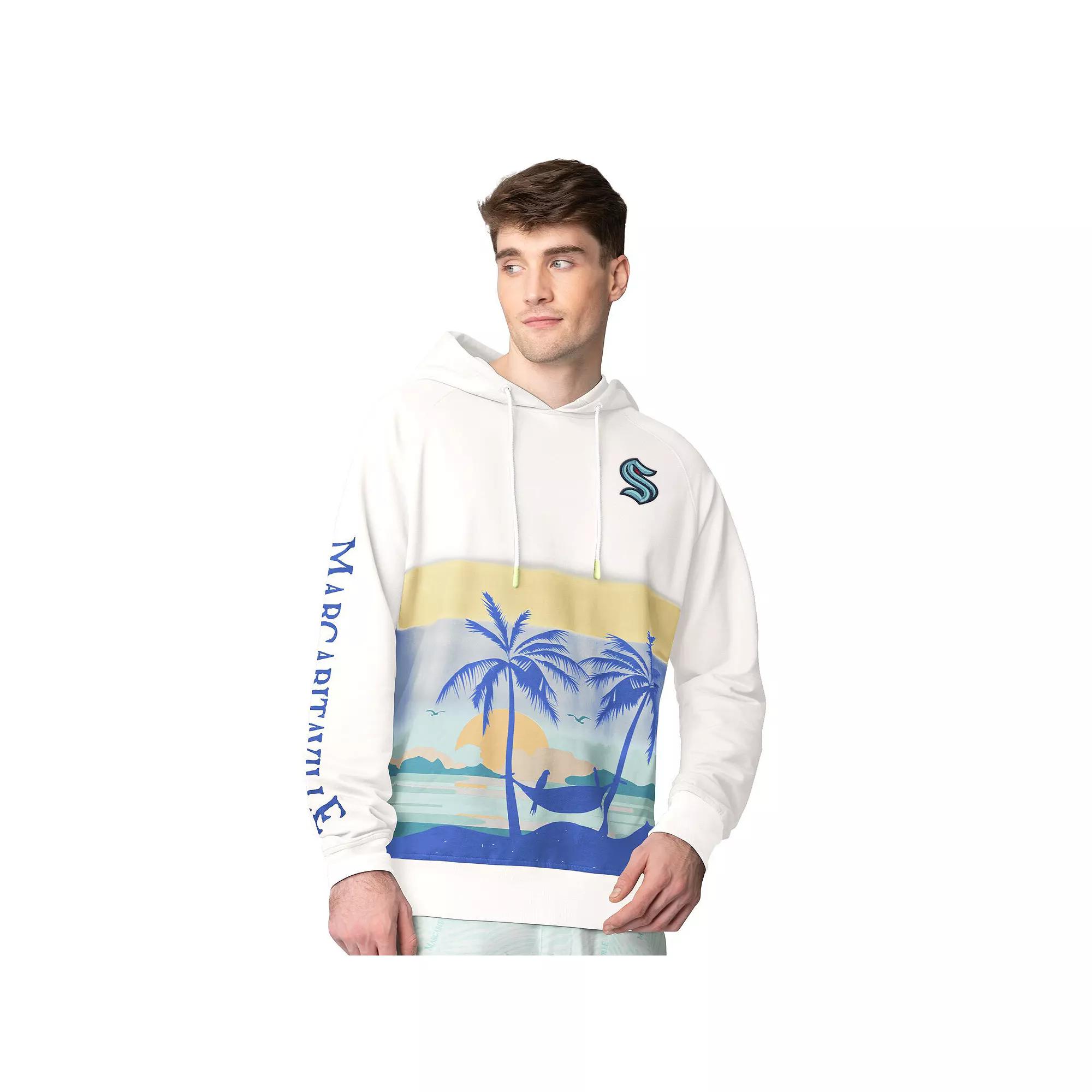 Men's Margaritaville Cream Seattle Kraken Island Dream Peached Pullover Hoodie,  Product Image