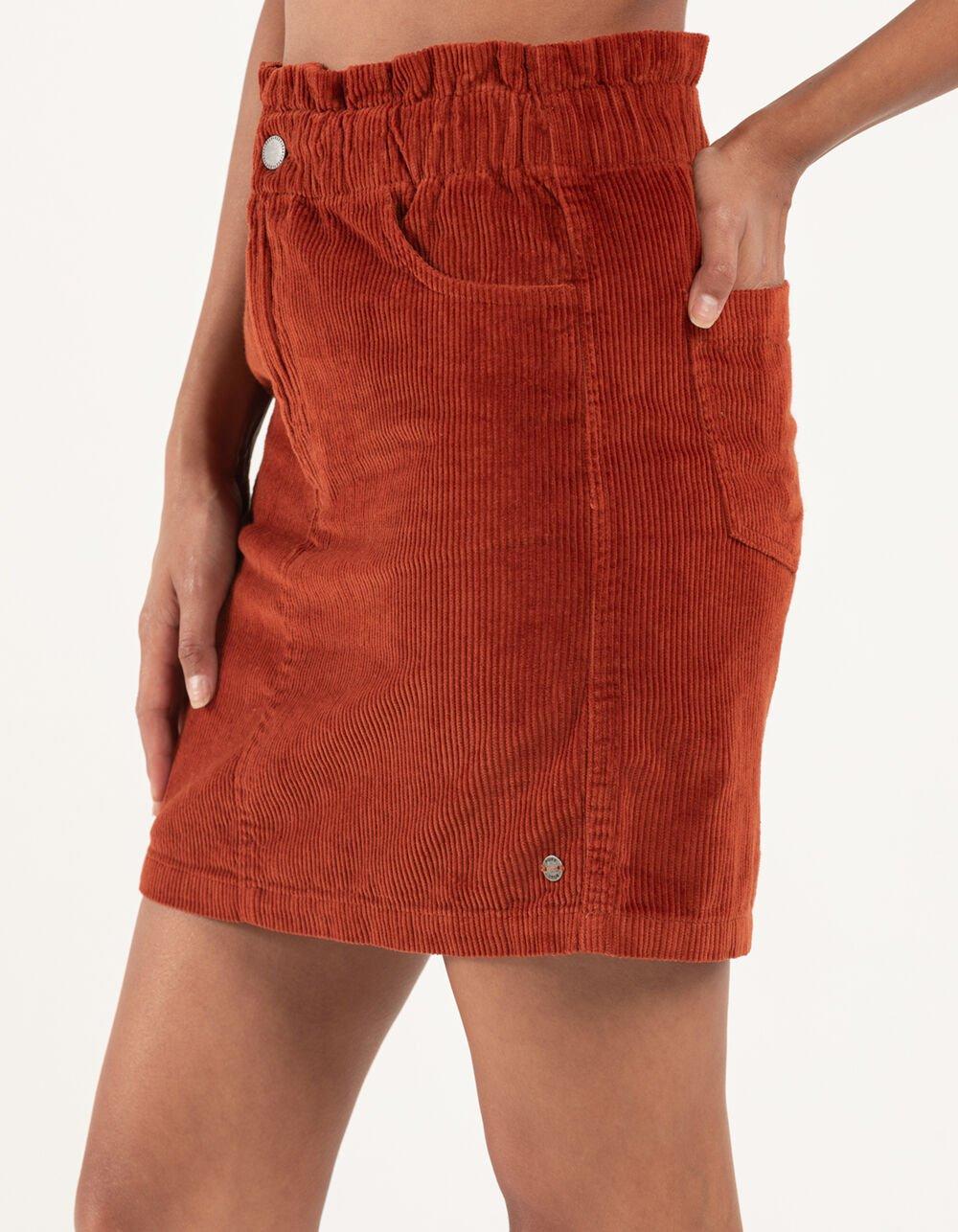ROXY Silent Days Corduroy Skirt - RUST Product Image