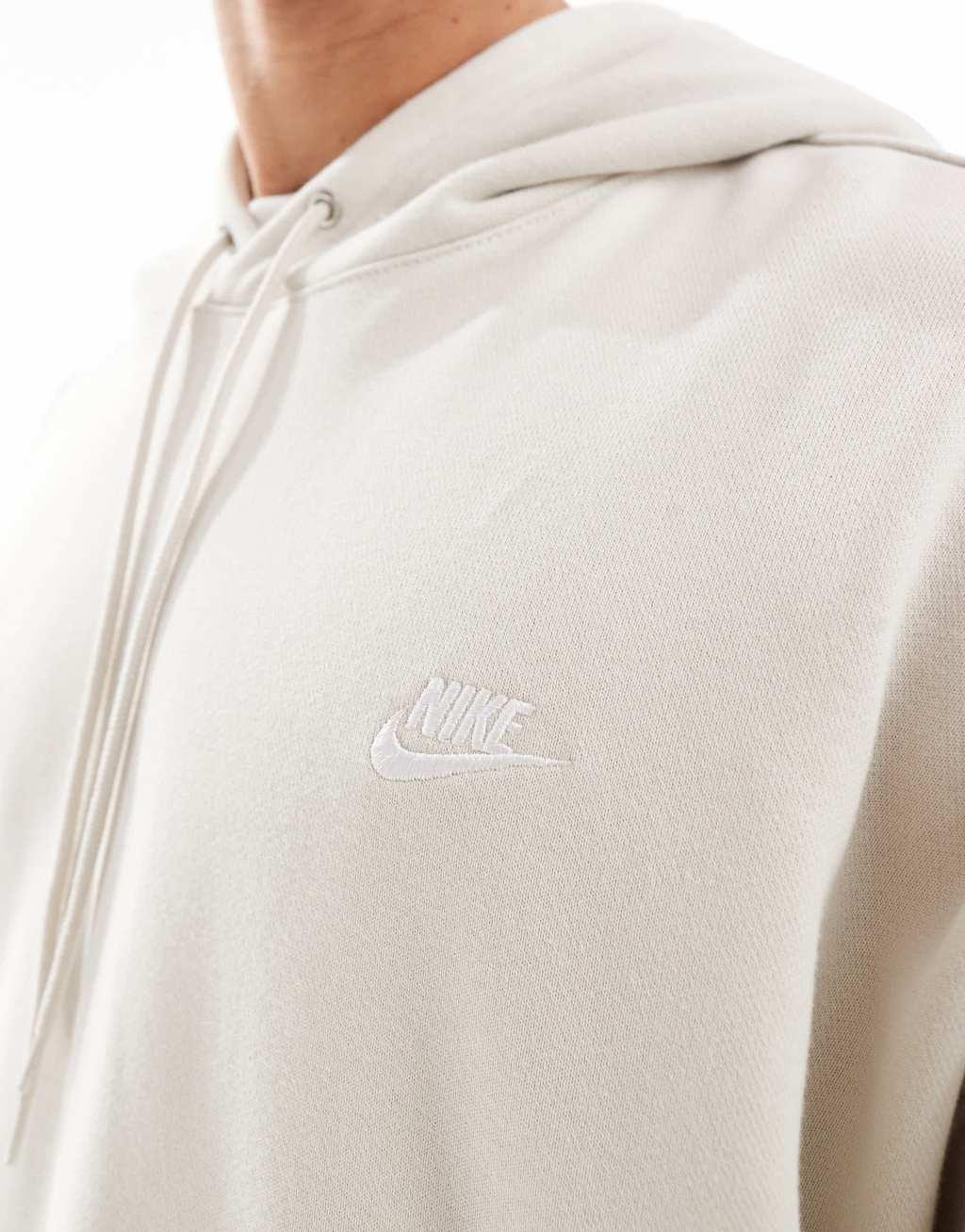 Nike Club oversized hoodie in beige Product Image