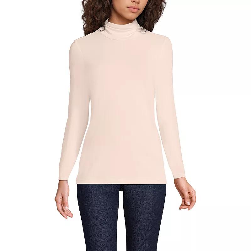 Women's Lands' End Lightweight Fitted Turtleneck,  Product Image