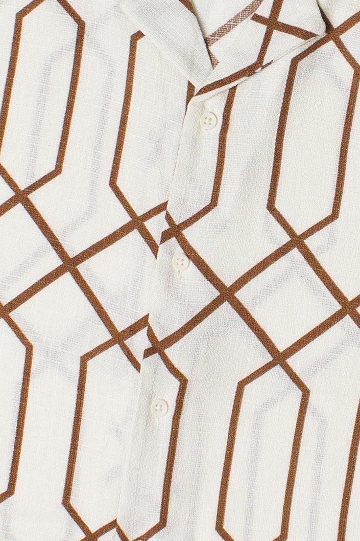 Modern Art Deco Button Up Shirt Product Image