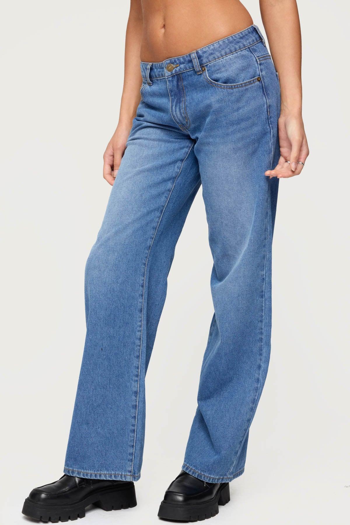 Nikoletta Low Rise Straight Leg Jeans Product Image