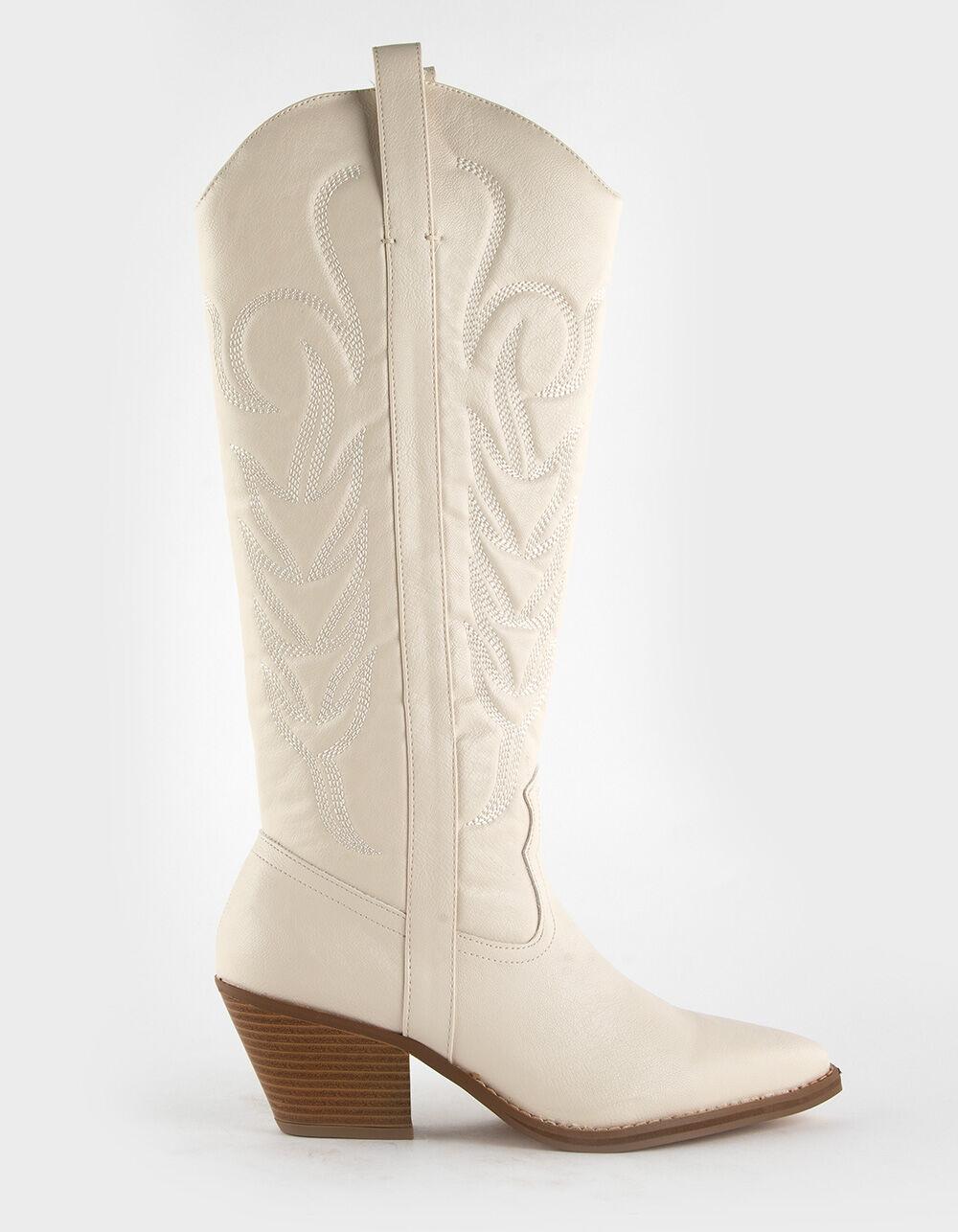 COCONUTS by Matisse Dixie Womens Tall Western Boots - WHITE Product Image