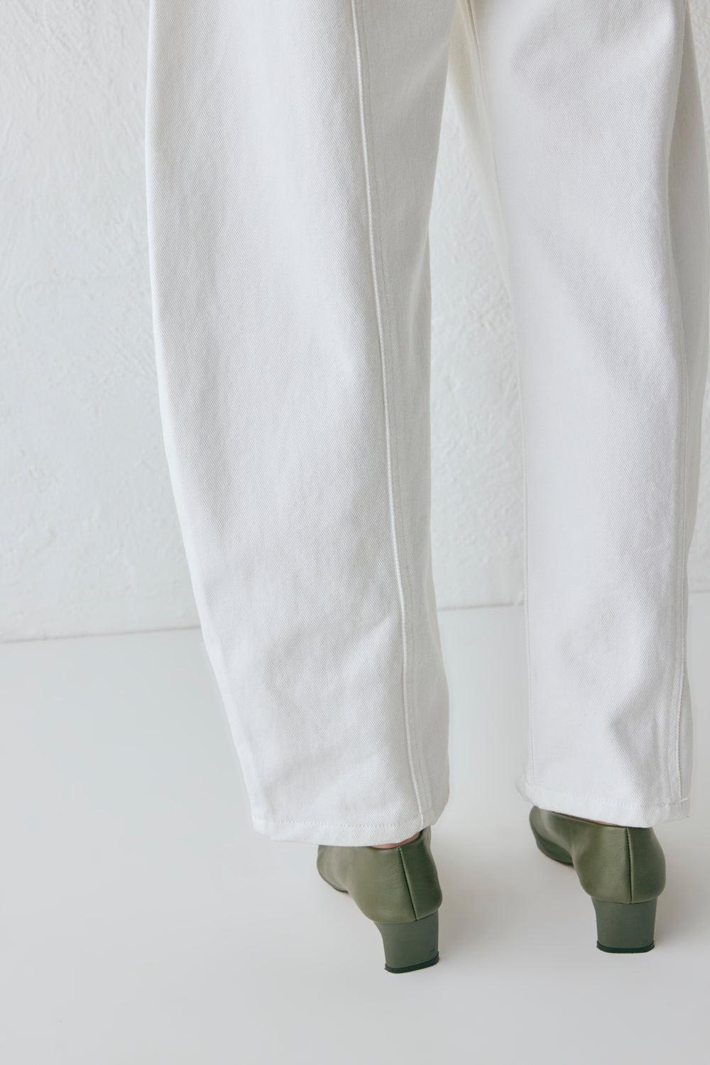 Lex Barrel Denim Jeans White Product Image