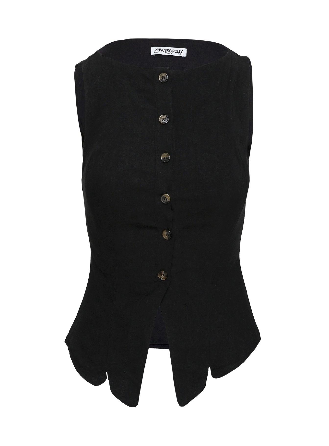 Dulcinea Longline Vest Top Black Product Image