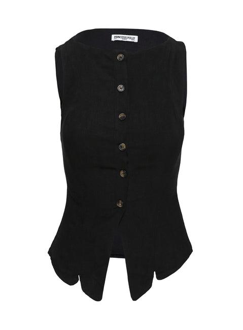 Dulcinea Longline Vest Top Black Product Image