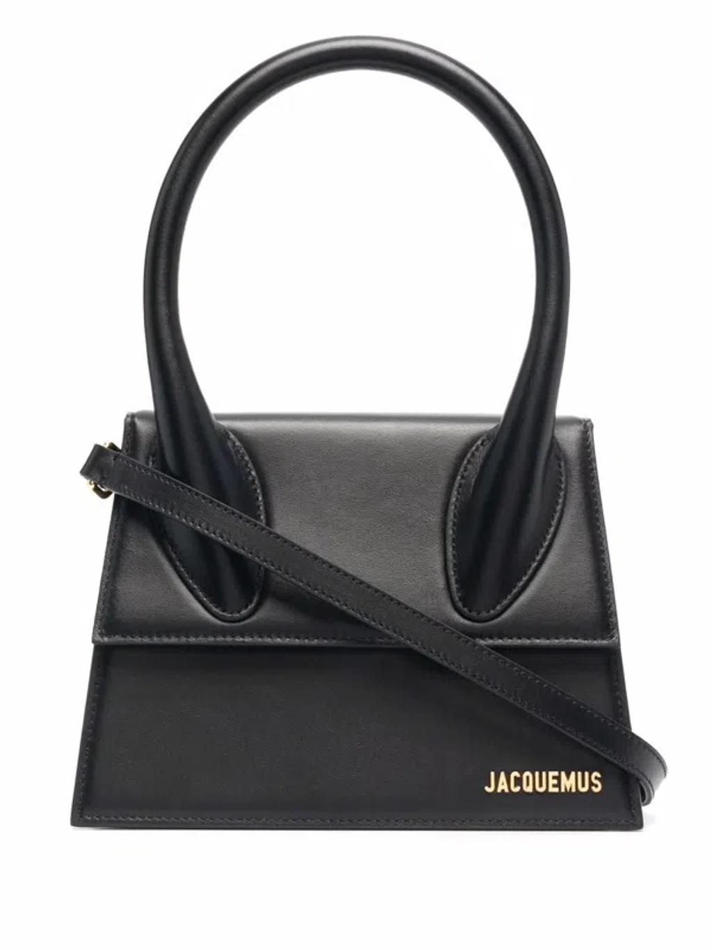 JACQUEMUS Small Handle And Removable Shoulder Strap In Black Product Image