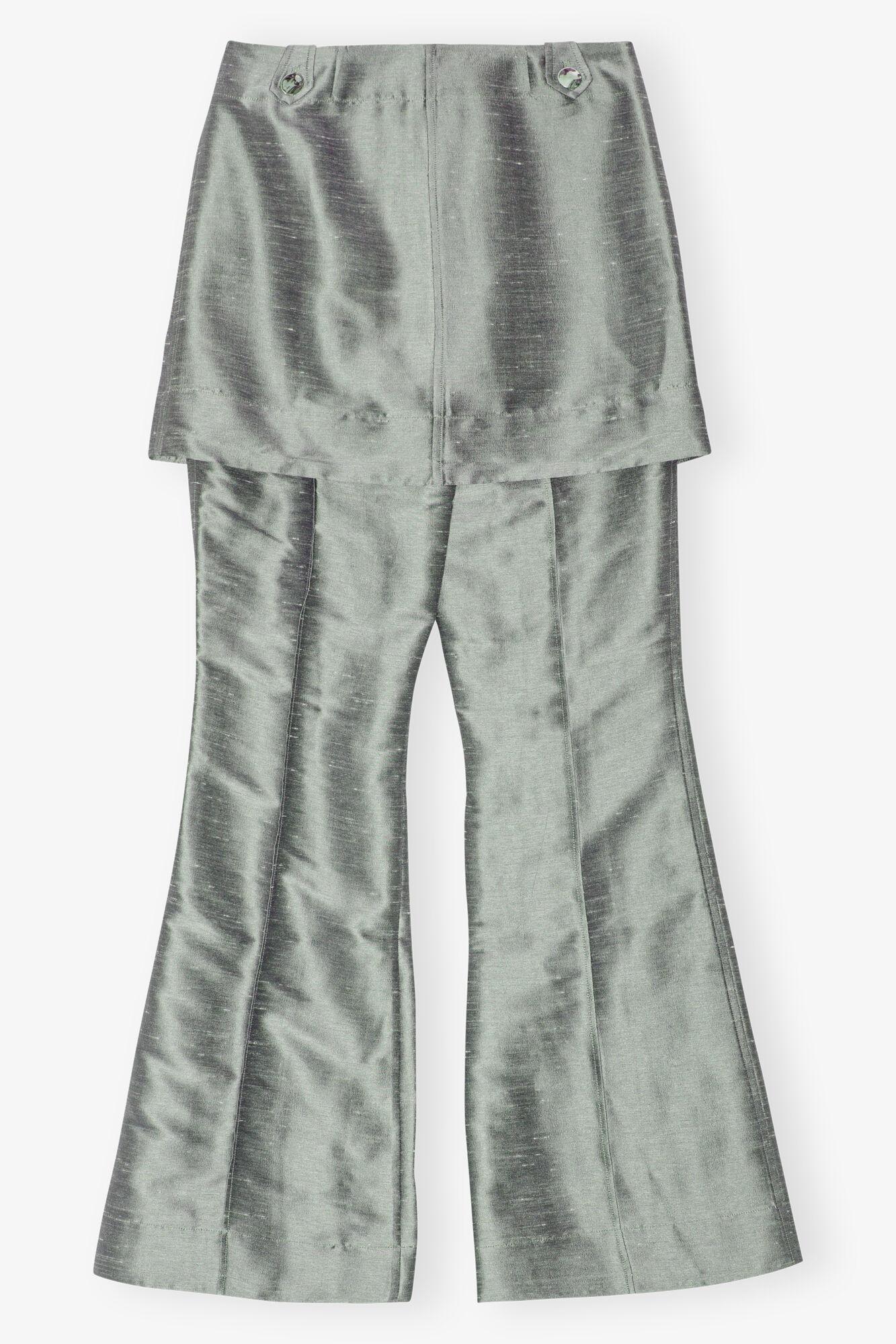 Grey Suiting Skirt Flared Pants Product Image