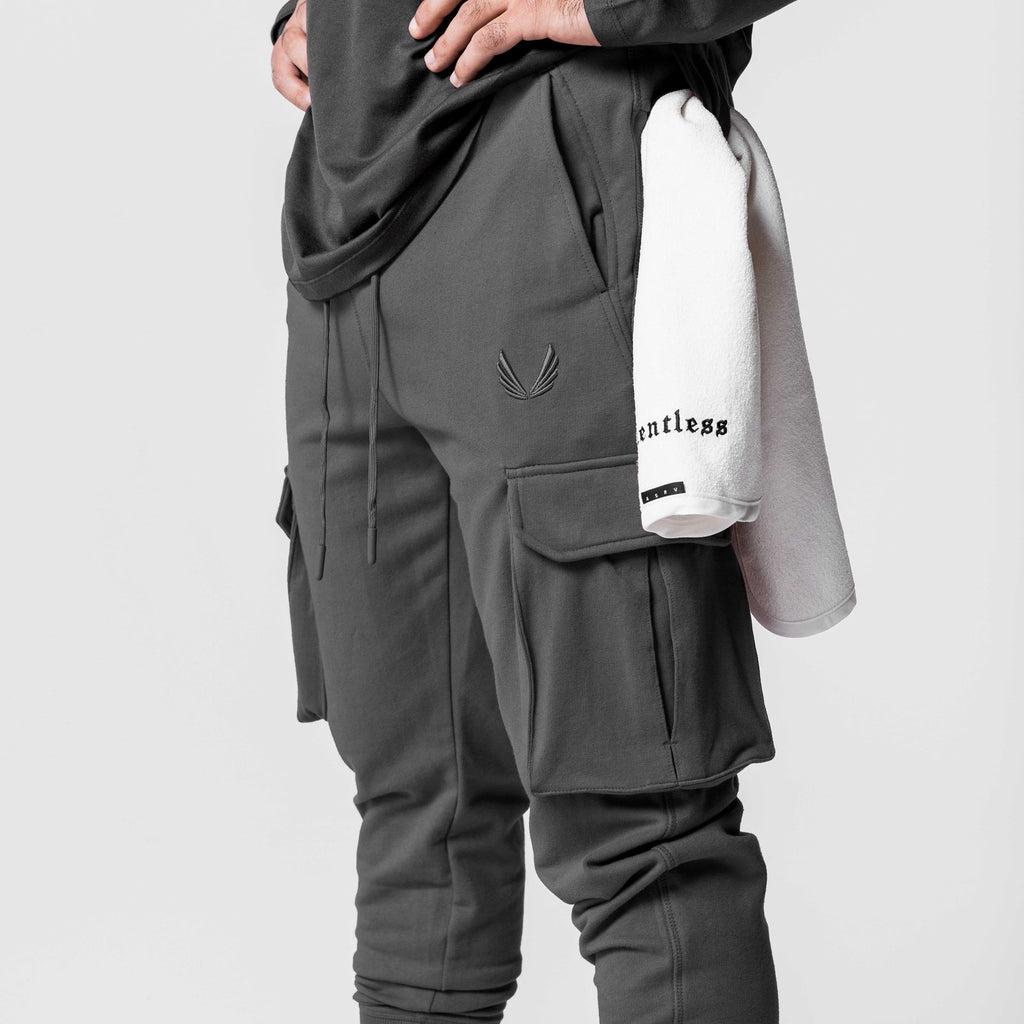 0654. Tech-Terry™ Cargo High Rib Jogger - Space Grey Product Image