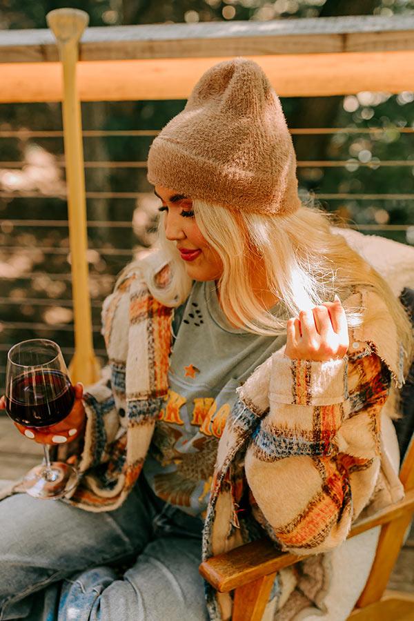 Snowy Afternoon Ultra Soft Beanie in Mocha Product Image