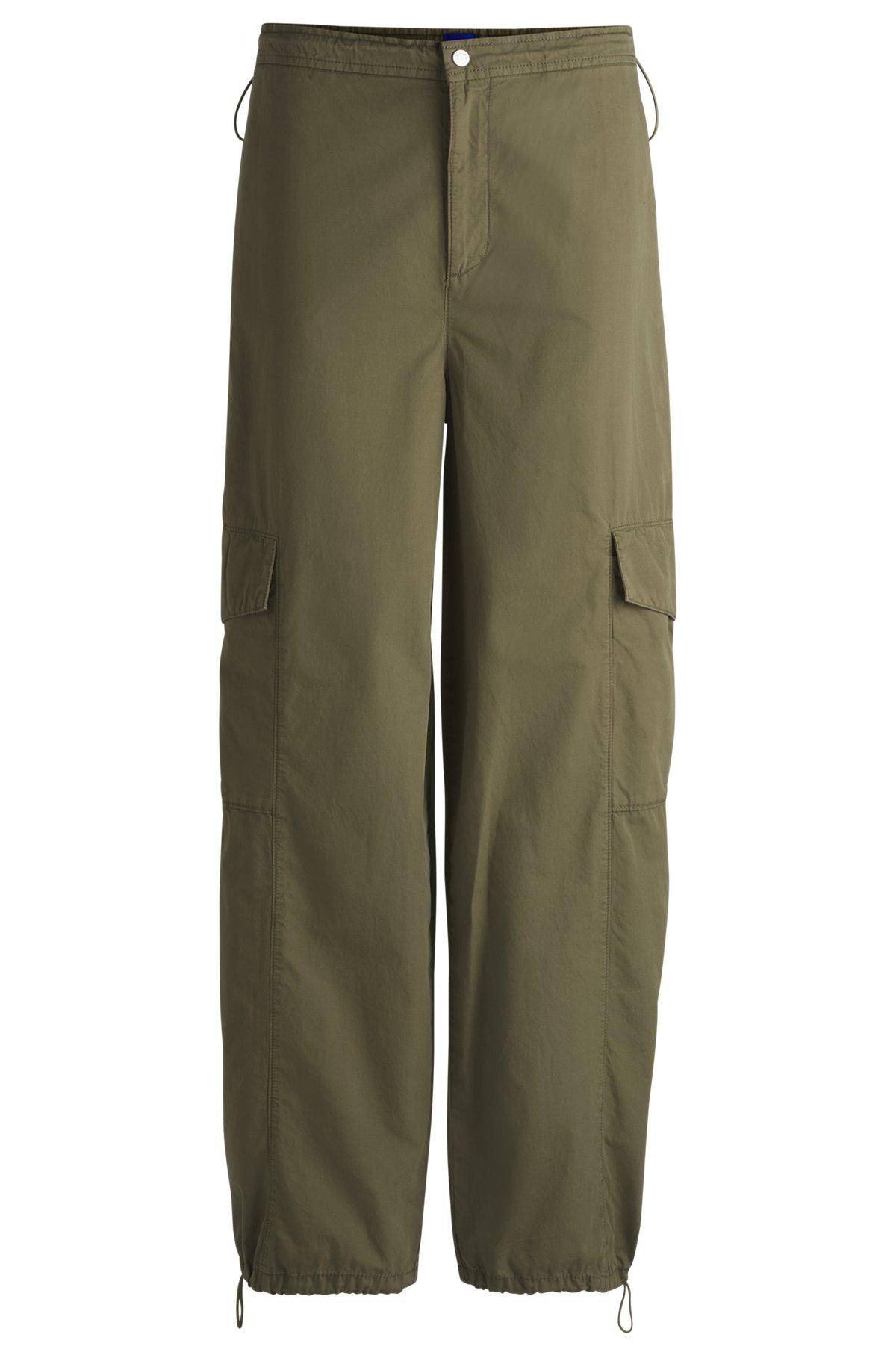 Relaxed-fit parachute trousers in cotton poplin Product Image
