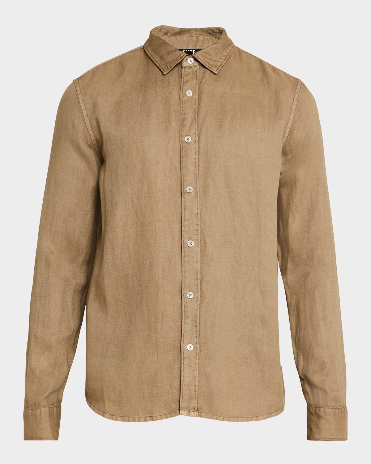 Mens Peters Linen-Lyocell Sport Shirt Product Image