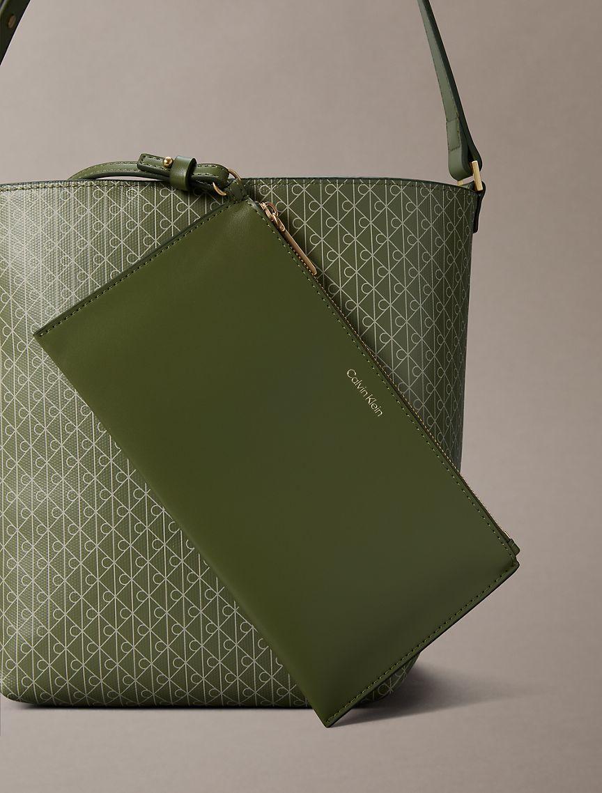 Allover Emblem Logo Bucket Bag with Pouch Product Image