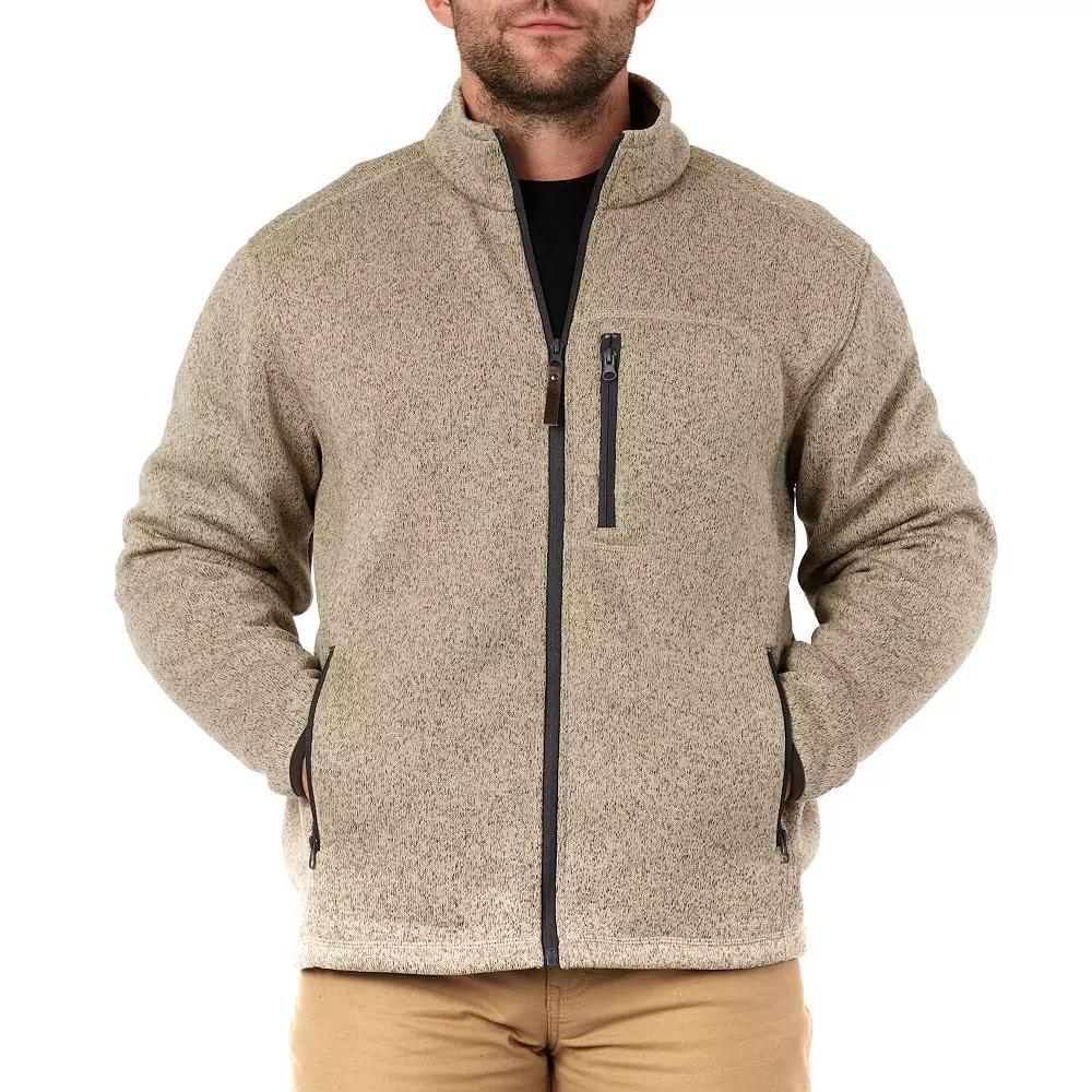 Men's Smith's Workwear Sherpa-Lined Sweater Fleece Jacket,  Product Image