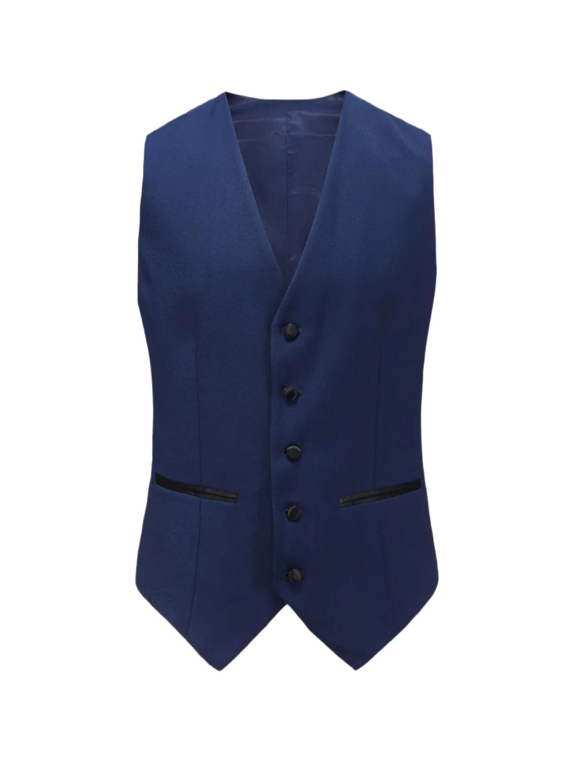 (48L) Gino Vitale - Men's 3 Piece Indigo Shawl Lapel Slim Fit Tuxedo Male Product Image