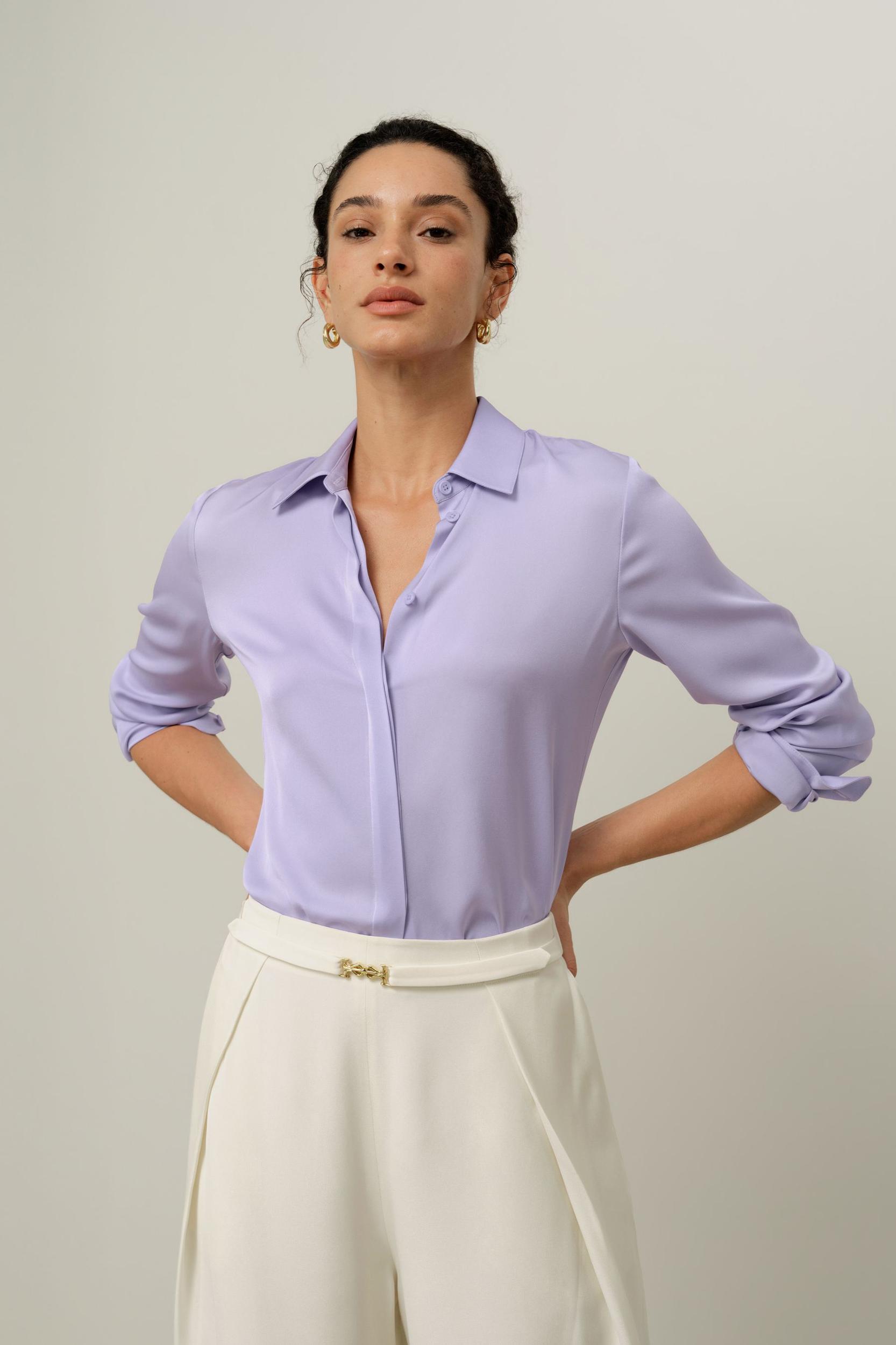 Stretch Double Georgette Shirt Product Image