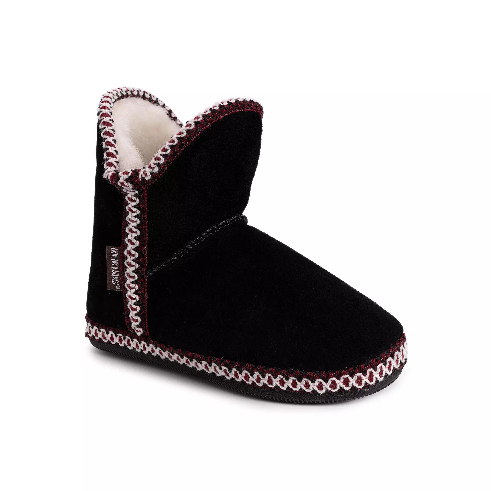 MUK LUKS® Macee Women's Slipper Booties, Size: Large, Ebony Product Image