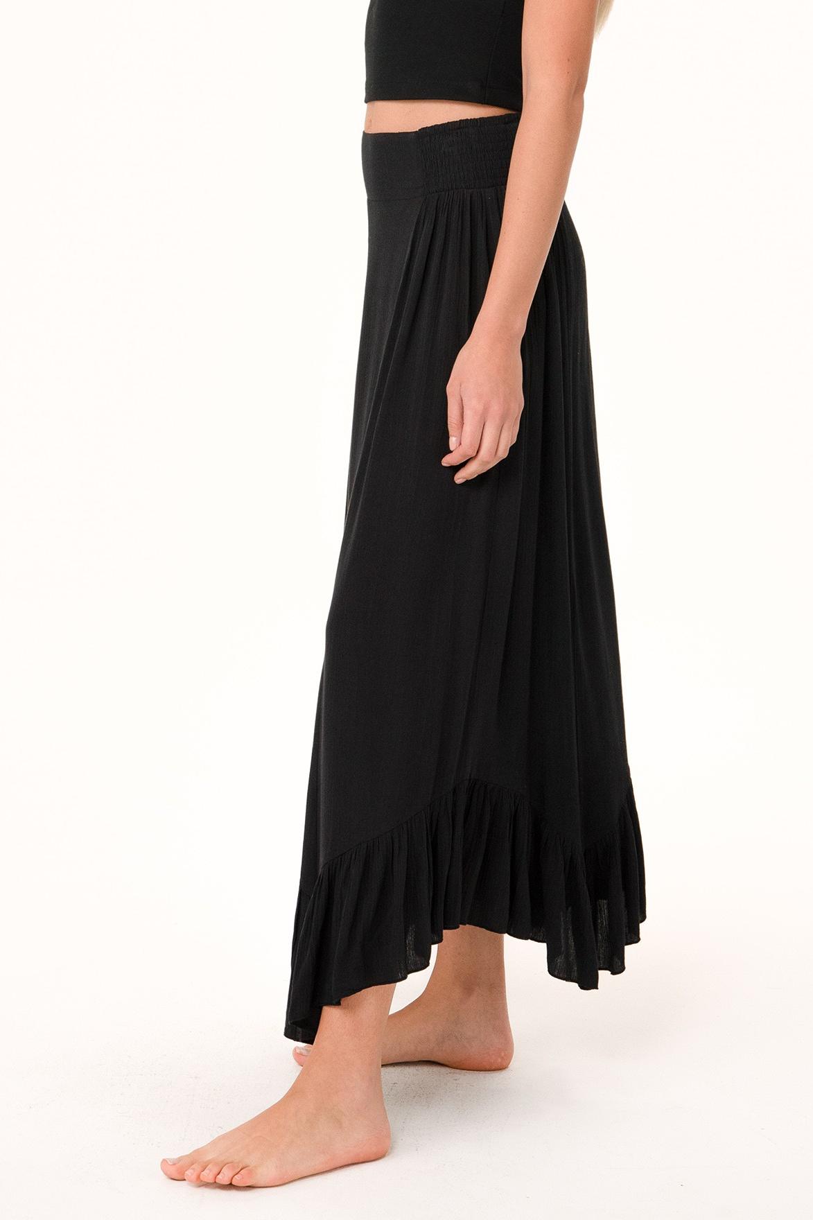 Flowy Smocked Ruffle Hem Skirt Product Image