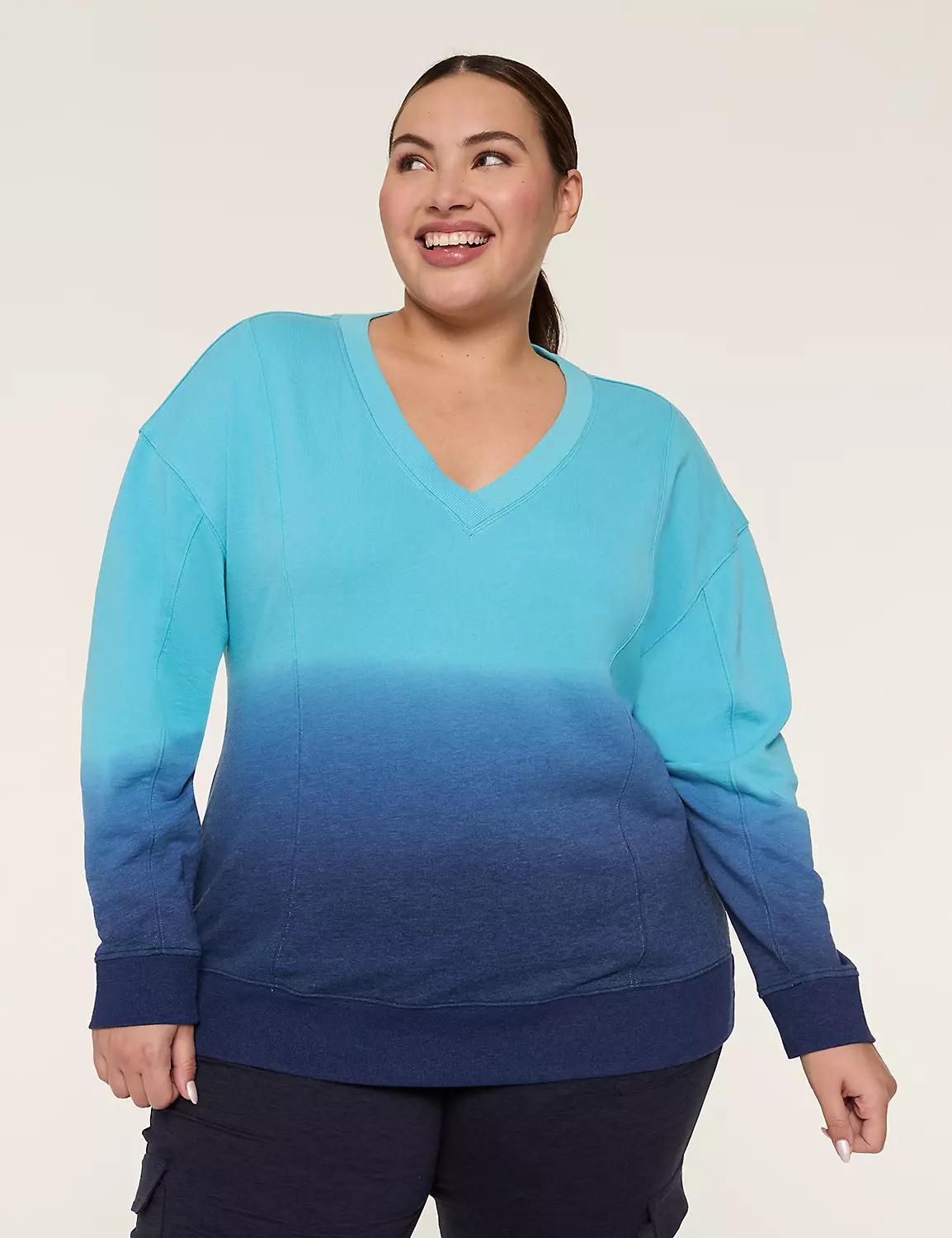 LIVI French Terry V-Neck Sweatshirt Product Image