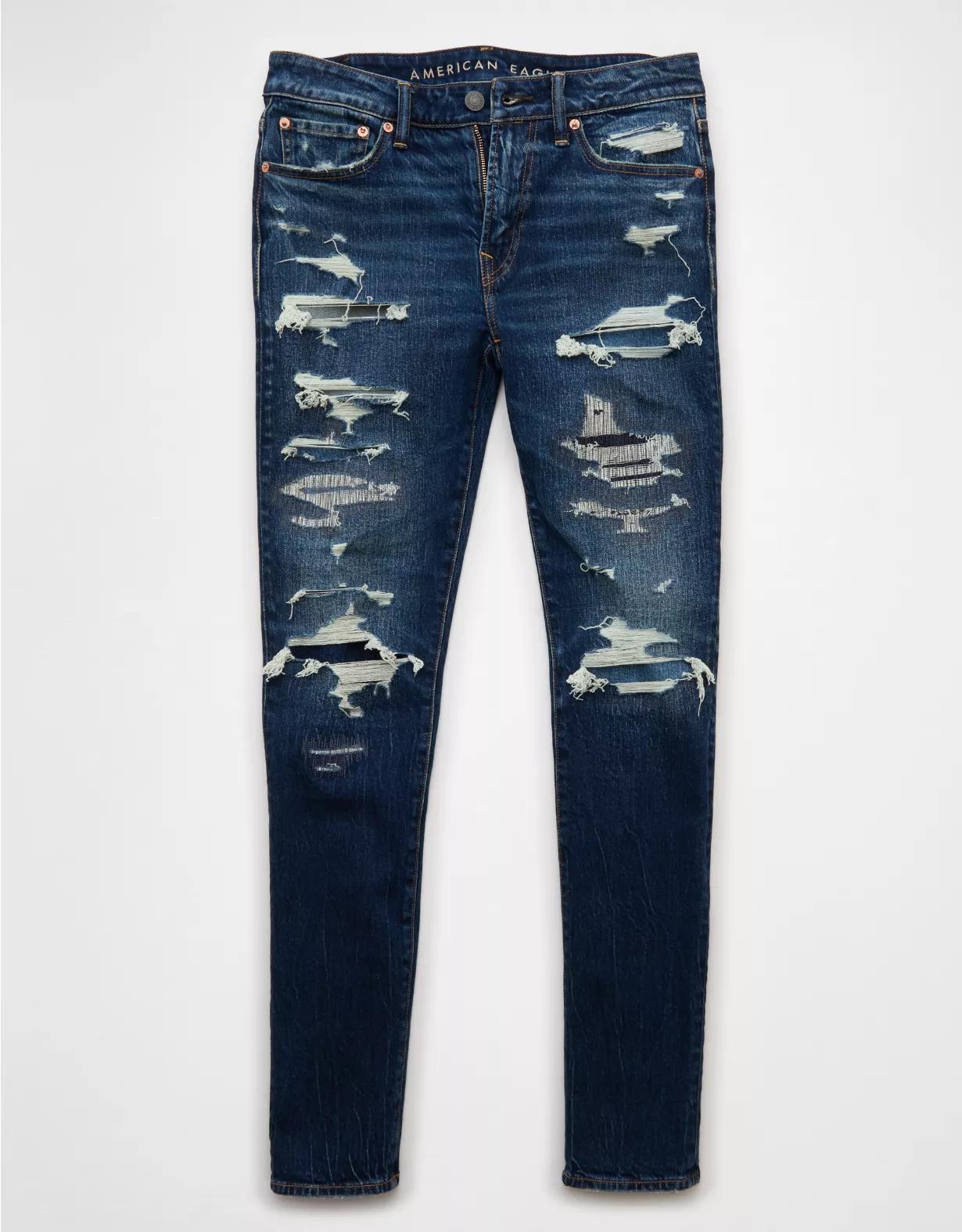 AE AirFlex+ Patched Skinny Jean Product Image
