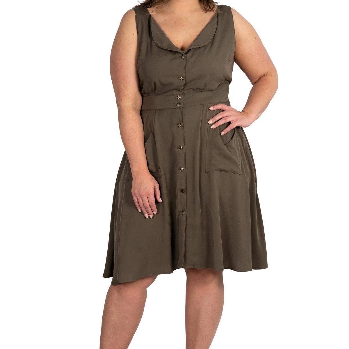 Sheet Dress in Olive Green Product Image