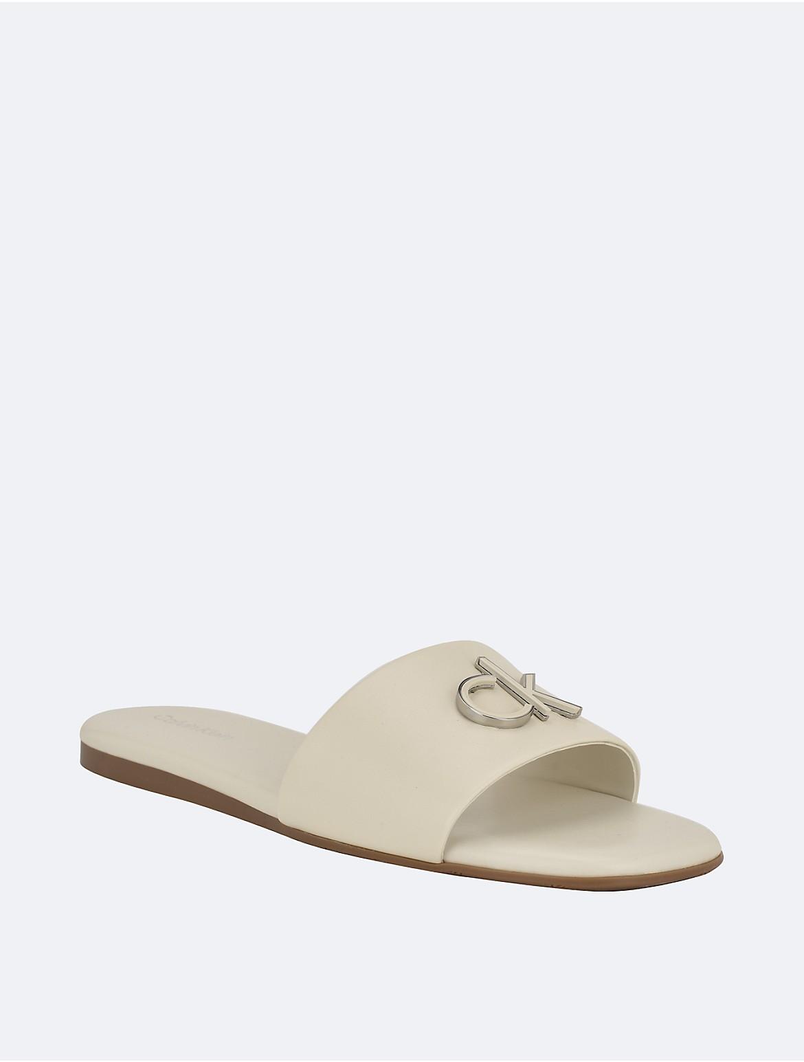 Calvin Klein Womens Womens Yancie Sandal - White Product Image