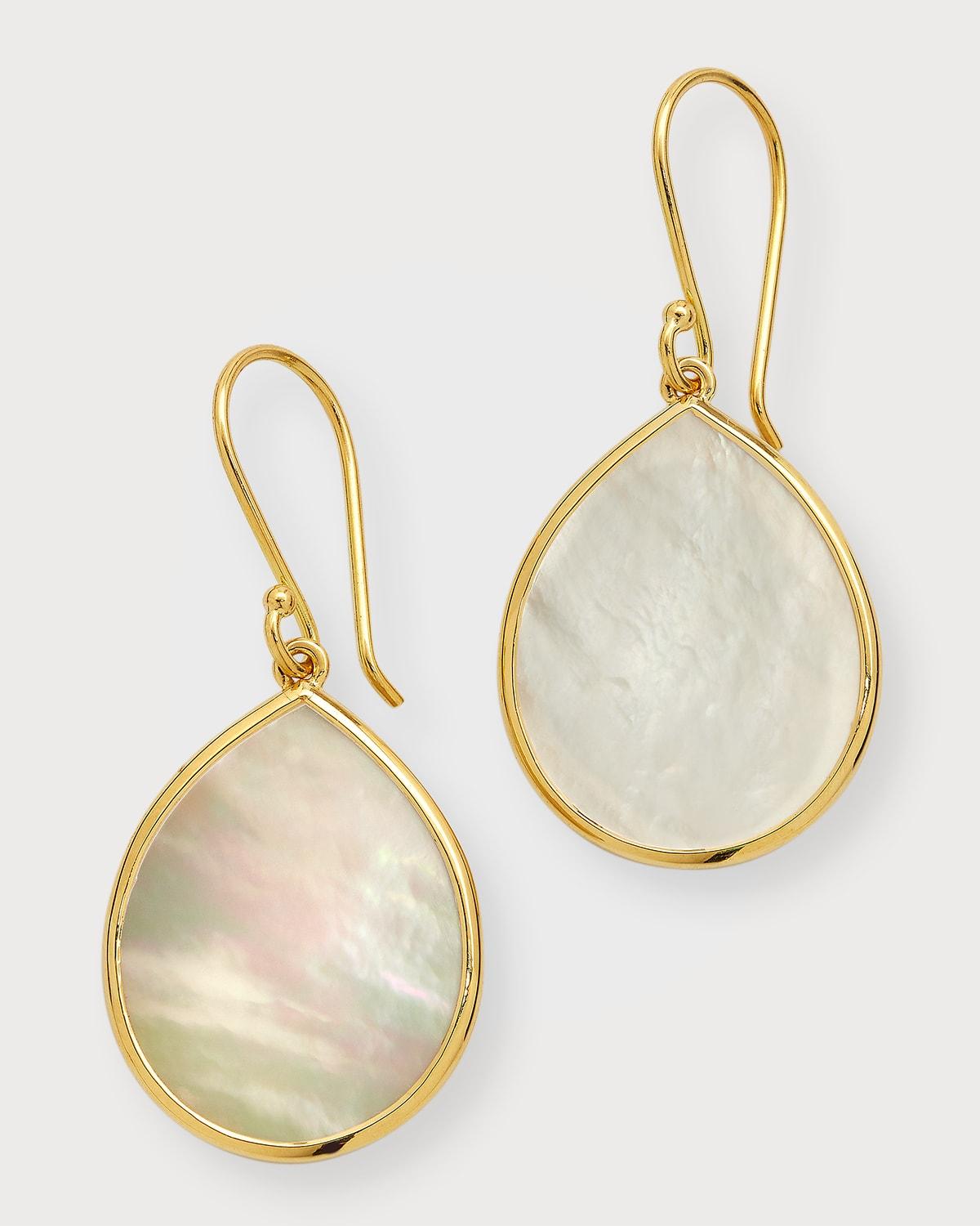 Small Stone Teardrop Earrings in 18K Gold Product Image